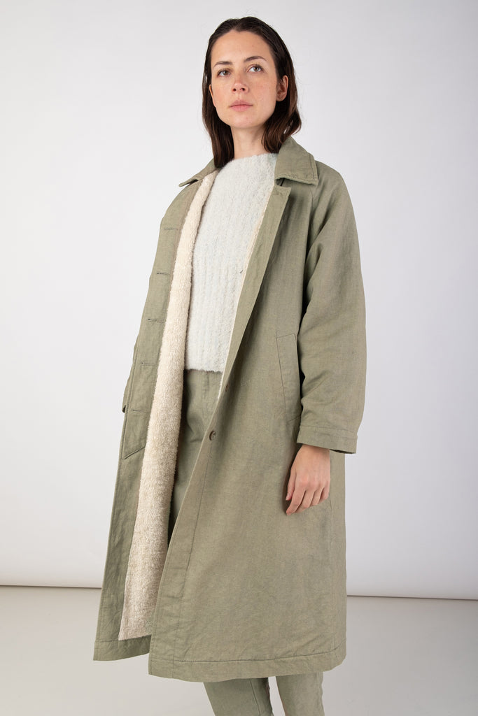 Jade A-line Sherpa Trench