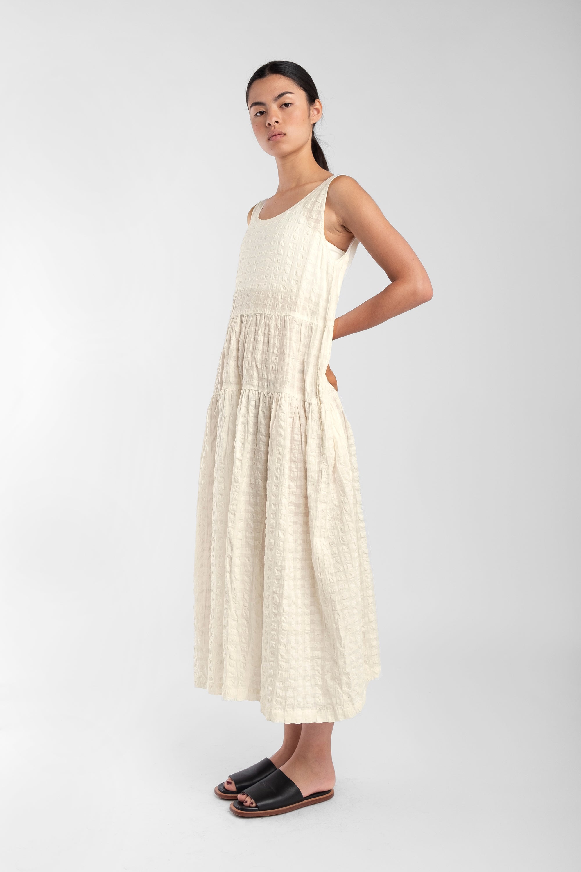 cream dress with pockets Cream Knit Pocket Pinafore Sweater Dress *FINAL SALE*