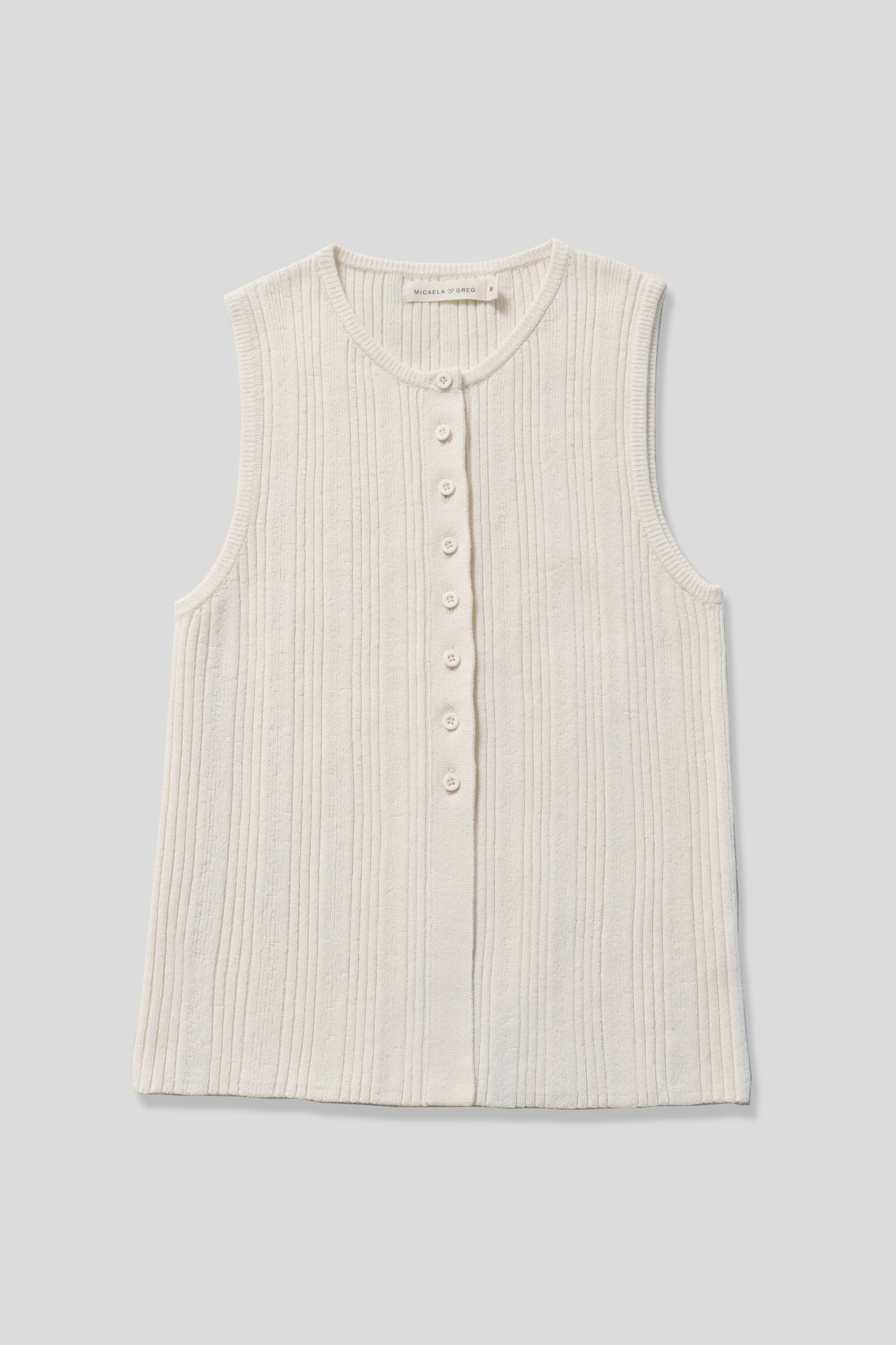 Cream Mix Rib Vest – Micaela Greg