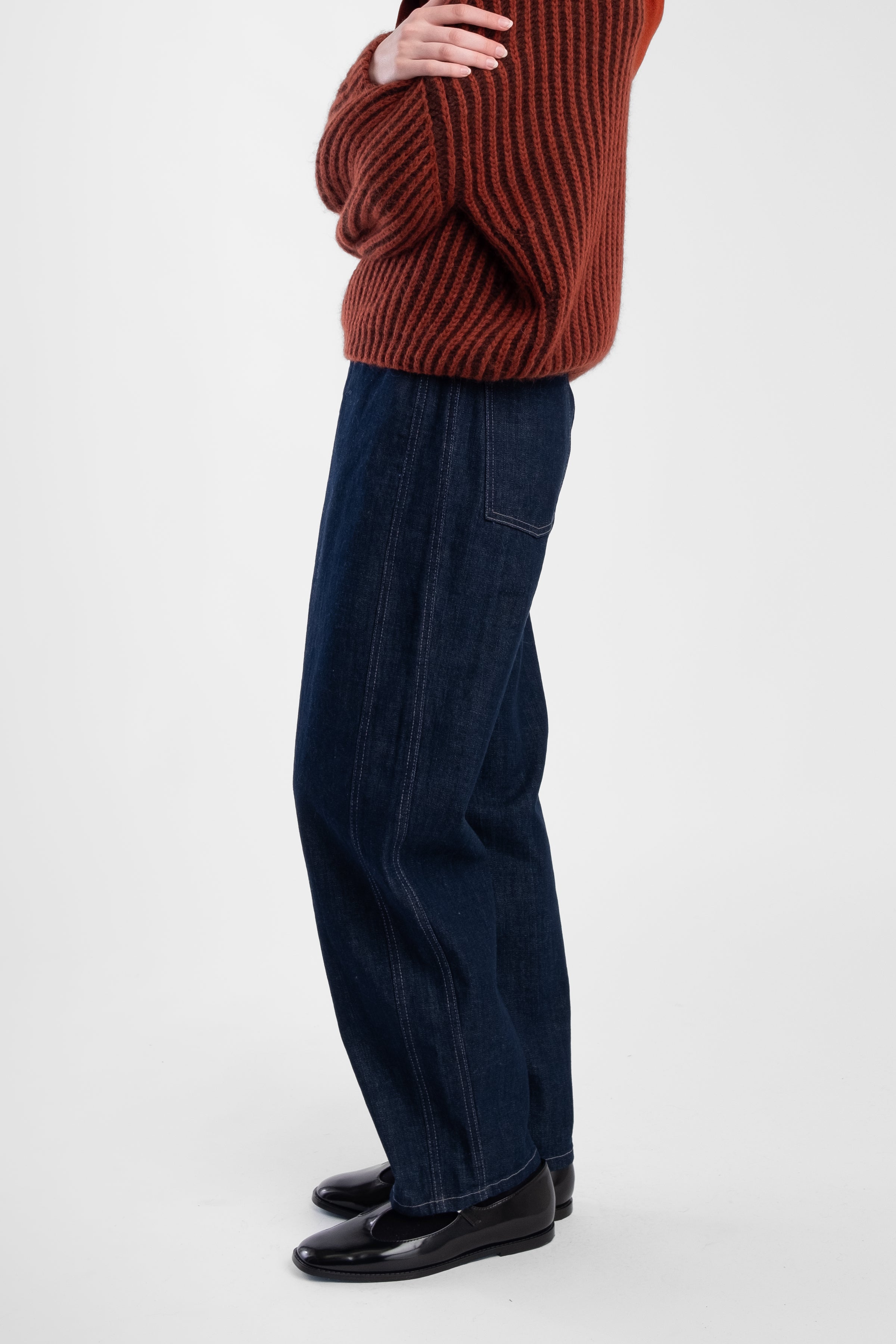 Dark Indigo Panel Jean – Micaela Greg