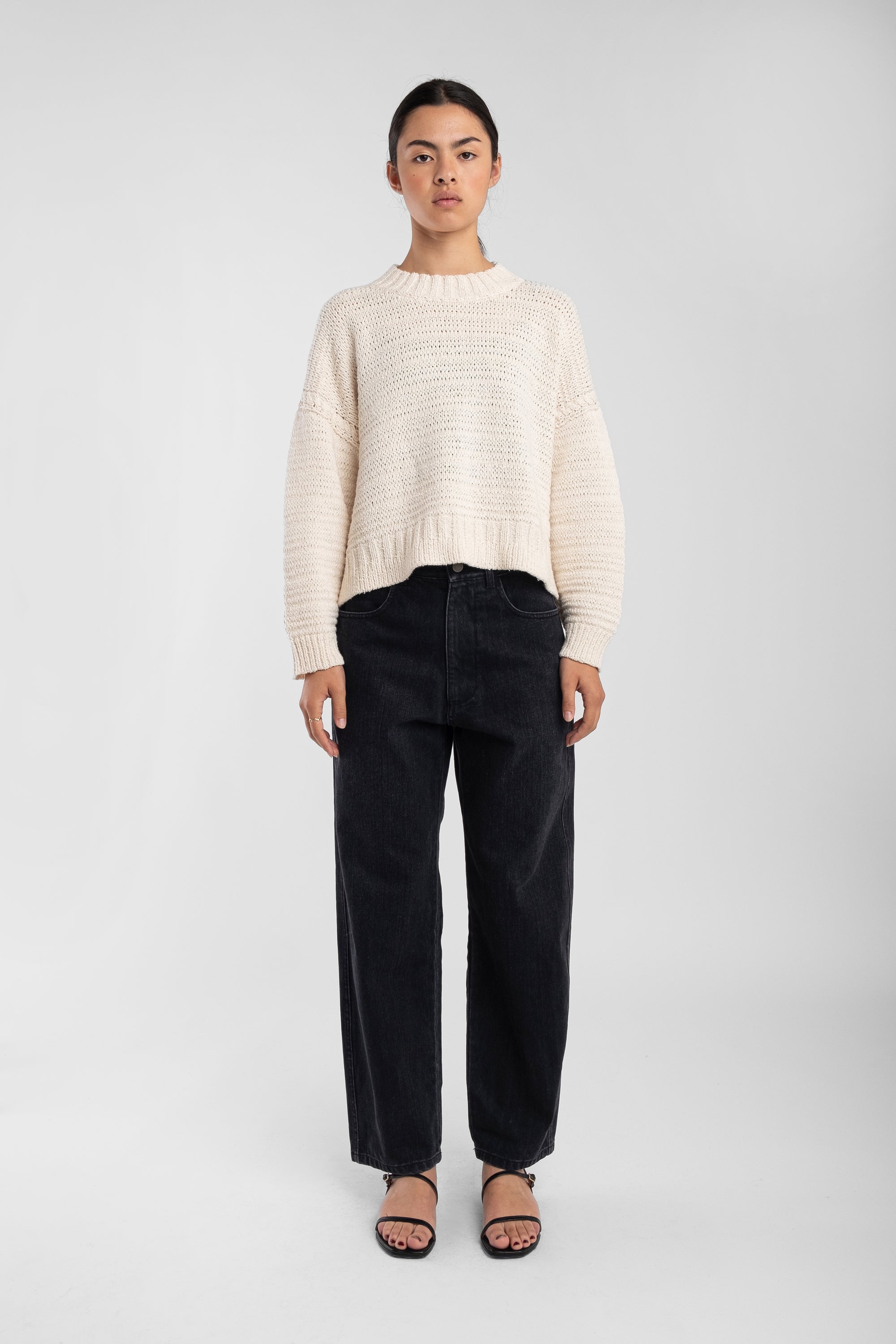 Cream Ribbon Sweater