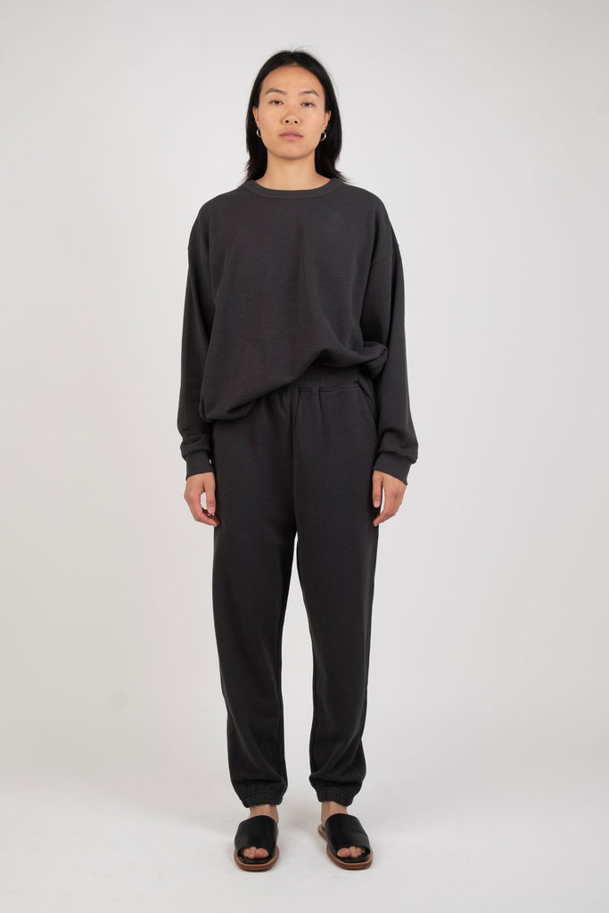 Faded Black Slub Sweatpants
