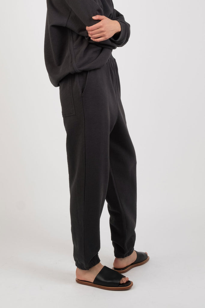 Faded Black Slub Sweatpants