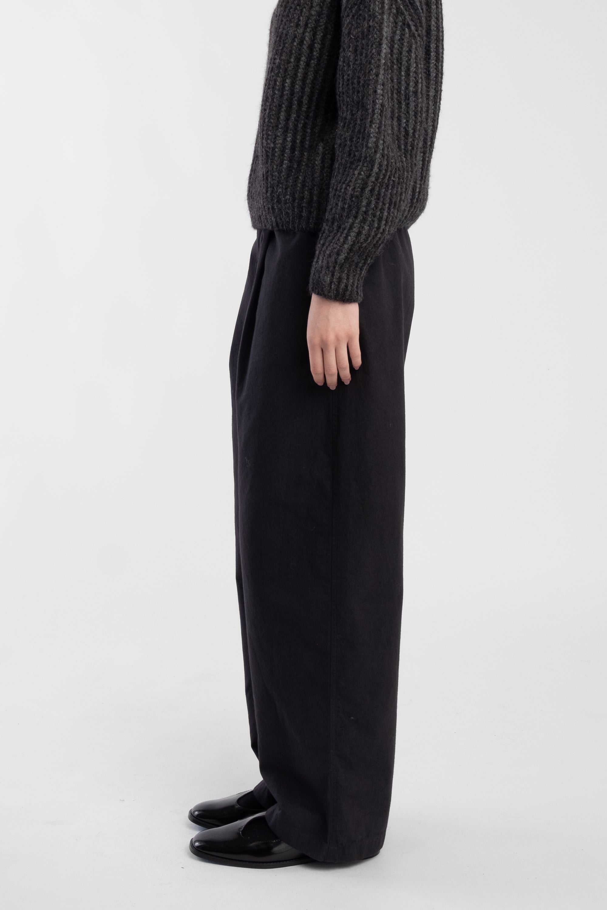 Faded Black Tie Trouser