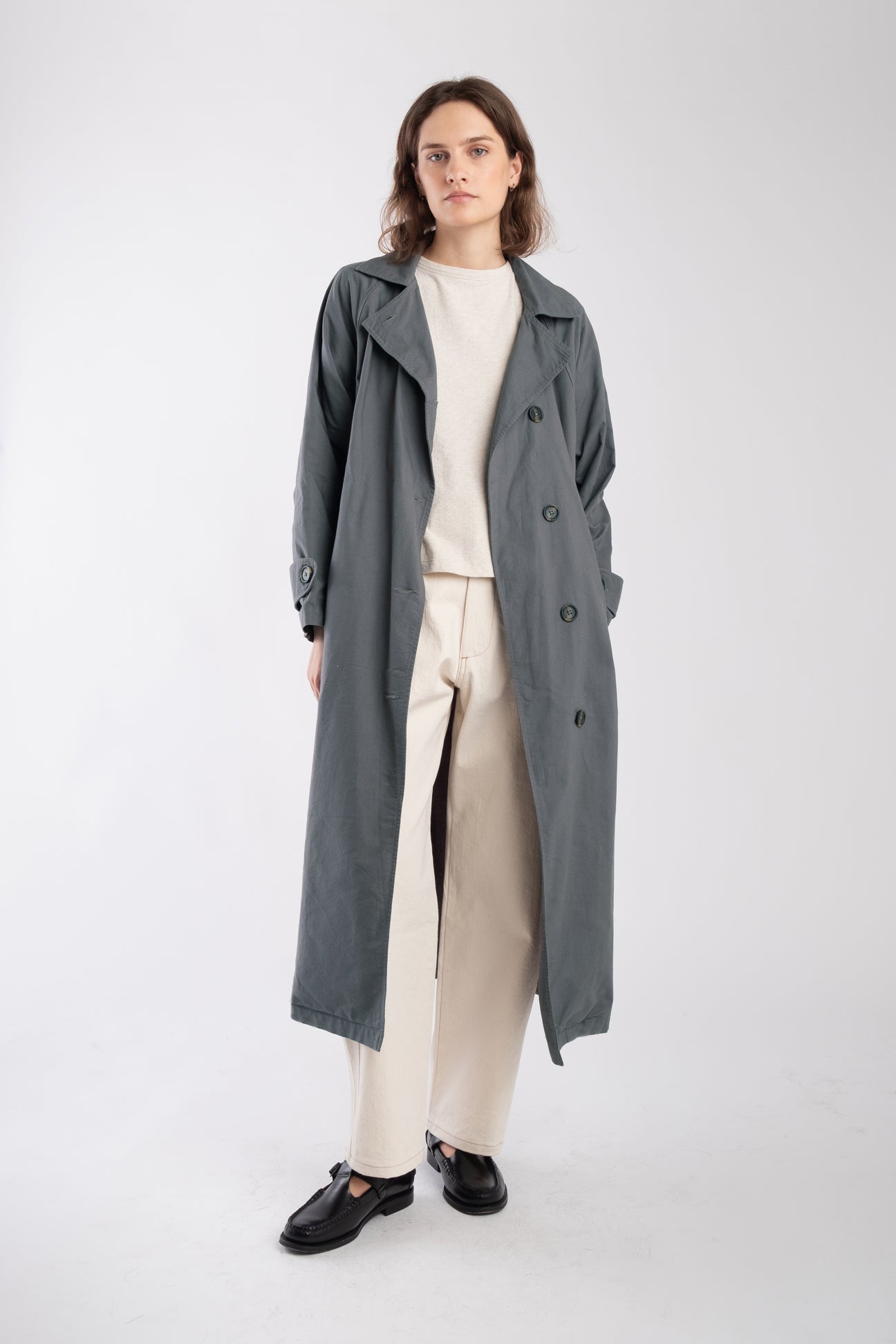Mineral Green Seamed Trench – Micaela Greg