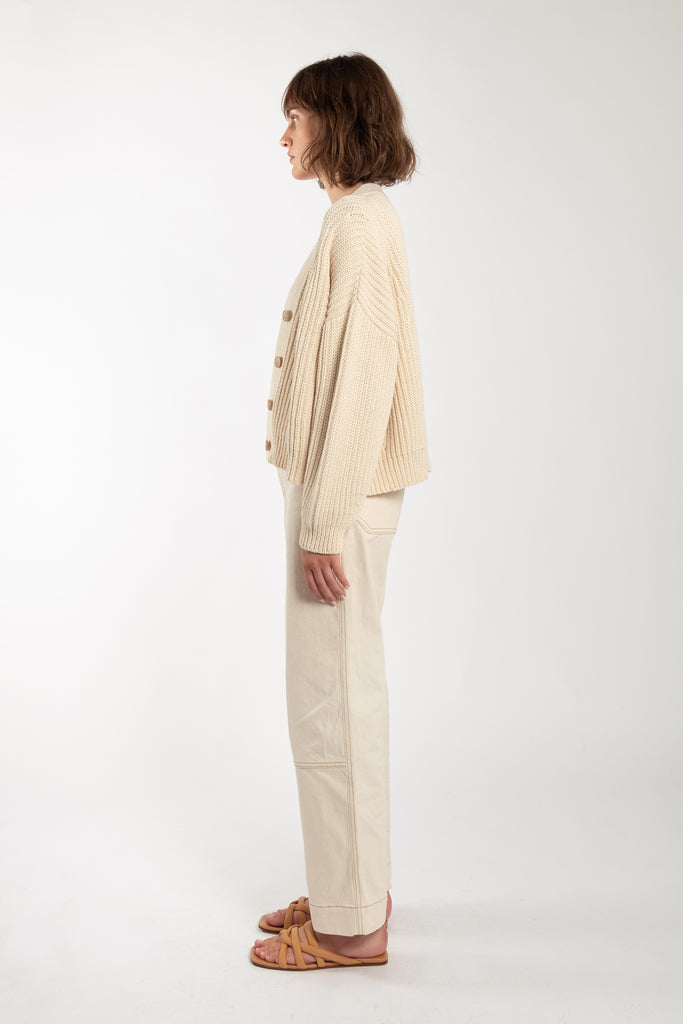 Cream Quin Cardigan