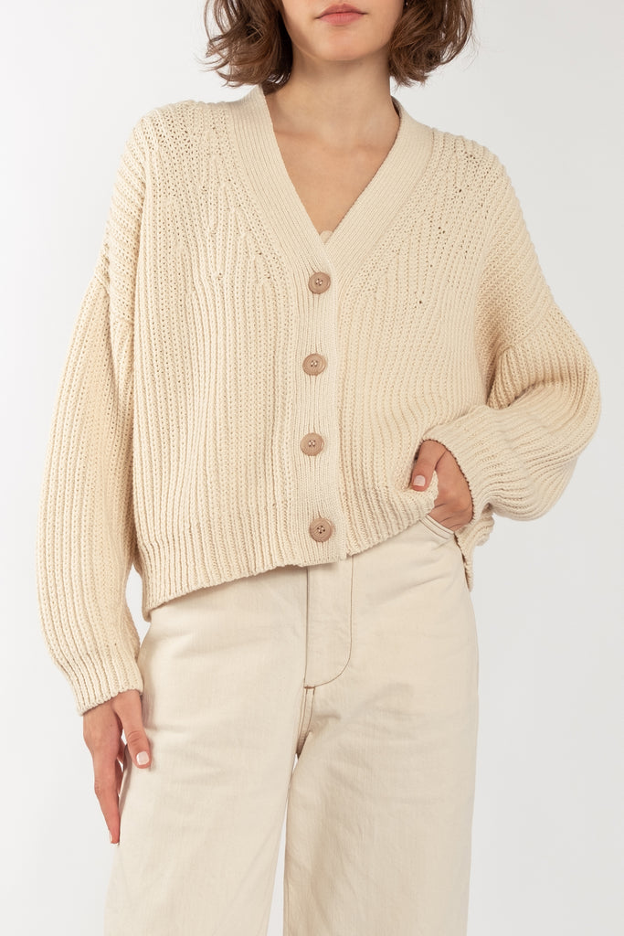 Cream Quin Cardigan