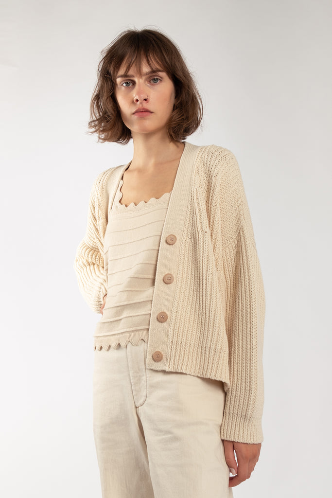 Cream Quin Cardigan