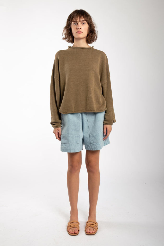 Umber Rolled Sweater