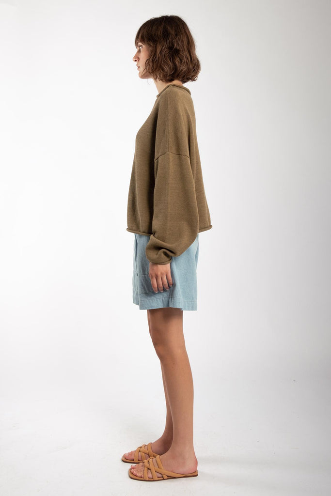 Umber Rolled Sweater