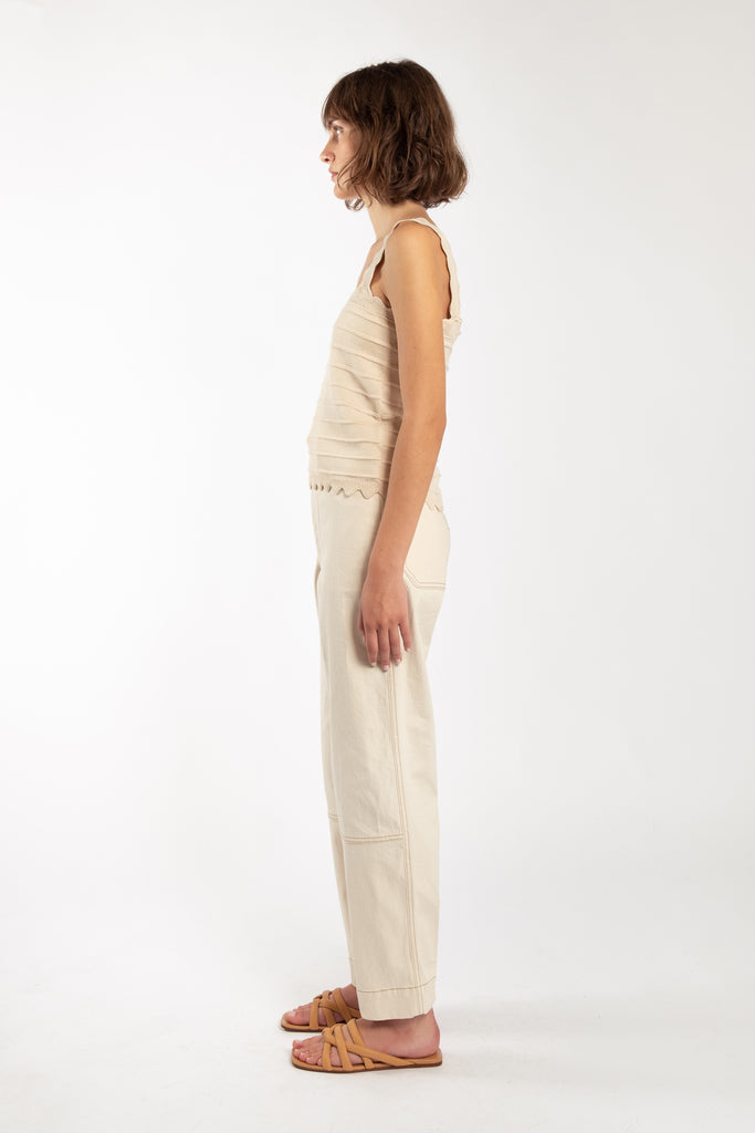 Cream Scallop Tank