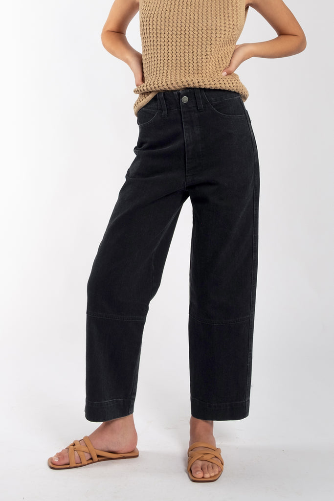 Faded Black Seamed Jean