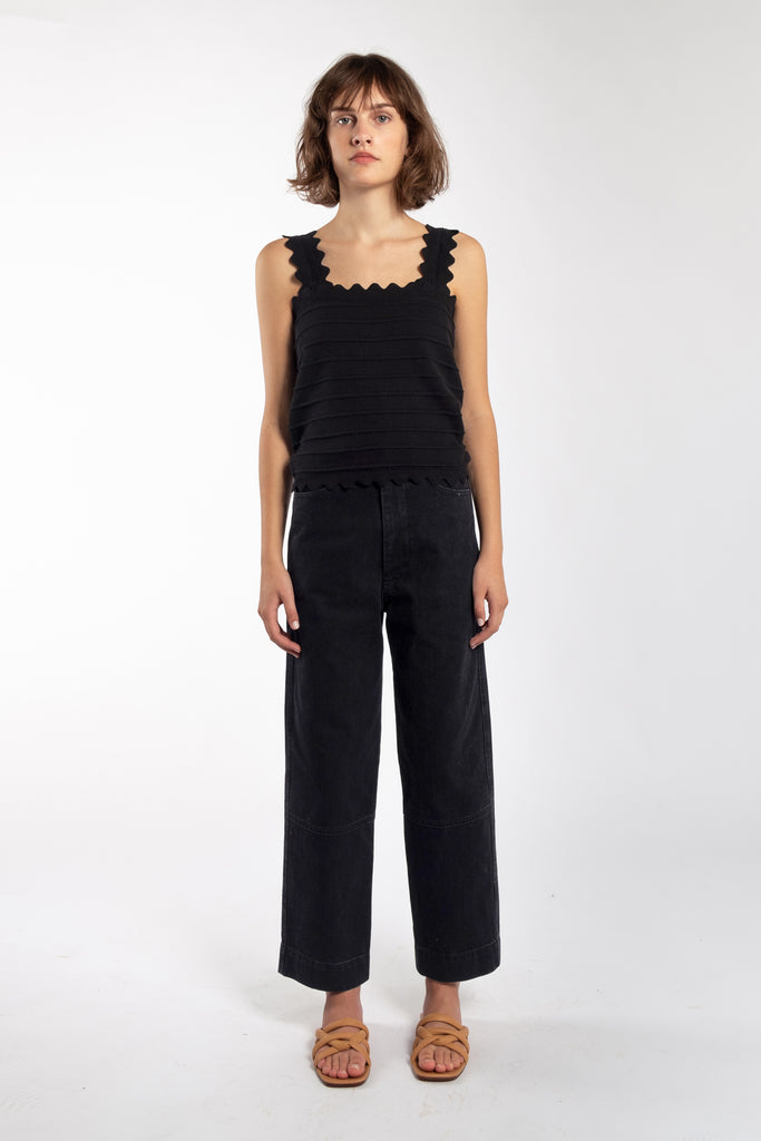 Faded Black Seamed Jean