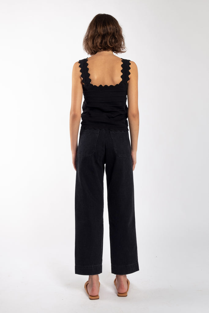 Faded Black Seamed Jean