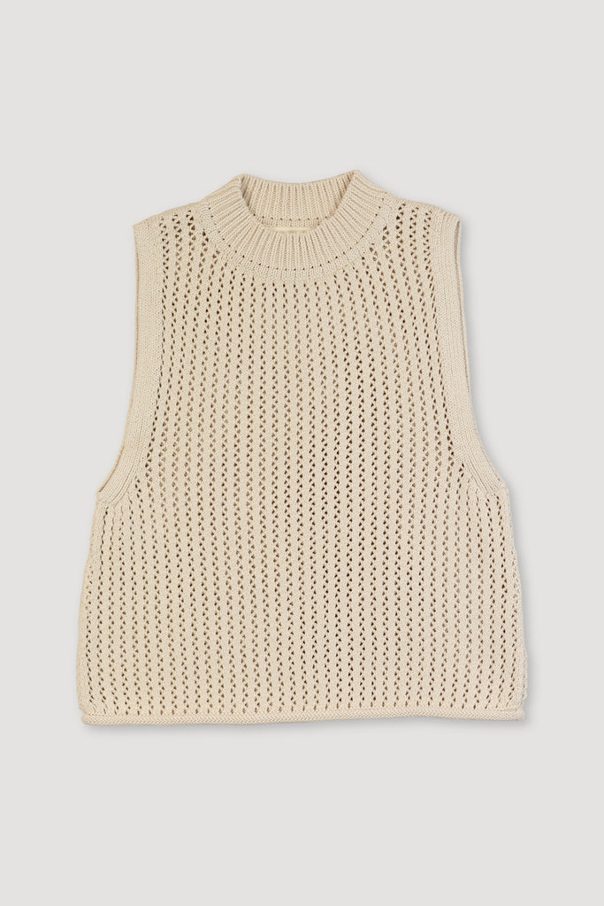 Cream Wave Vest