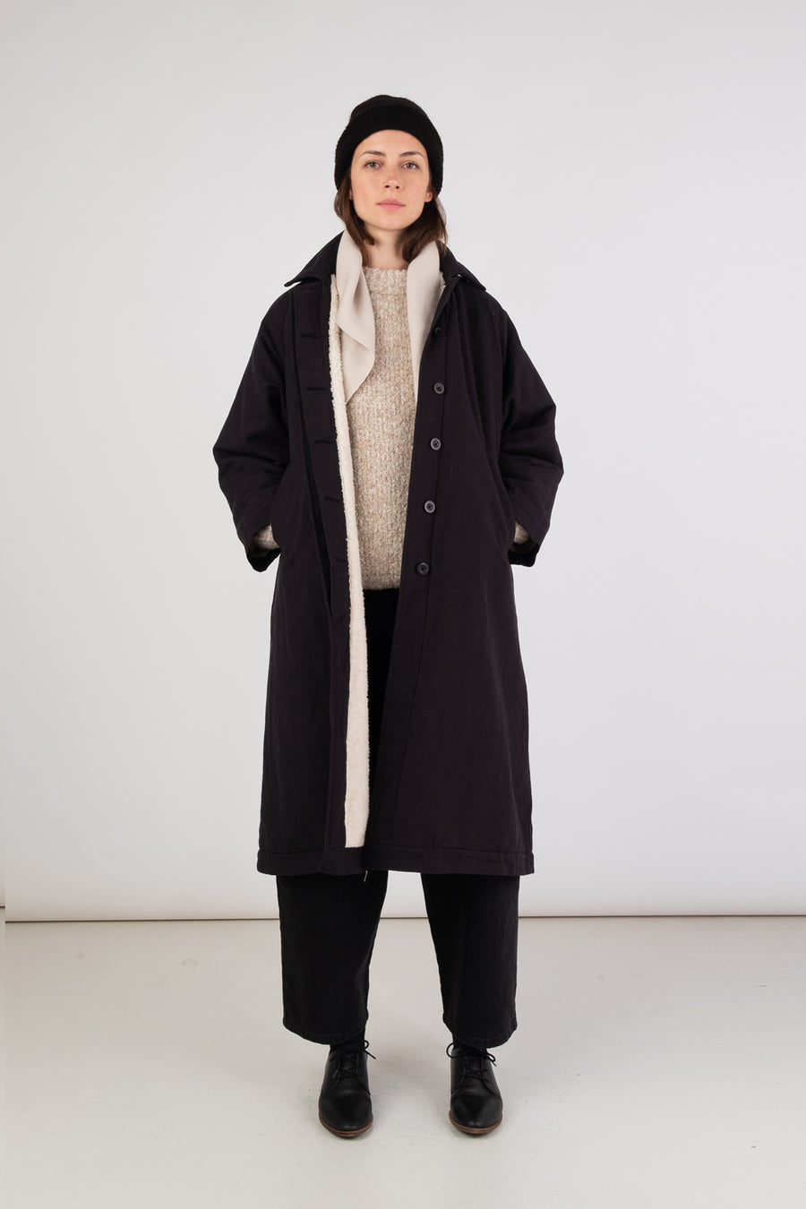 Onyx A-line Sherpa Trench