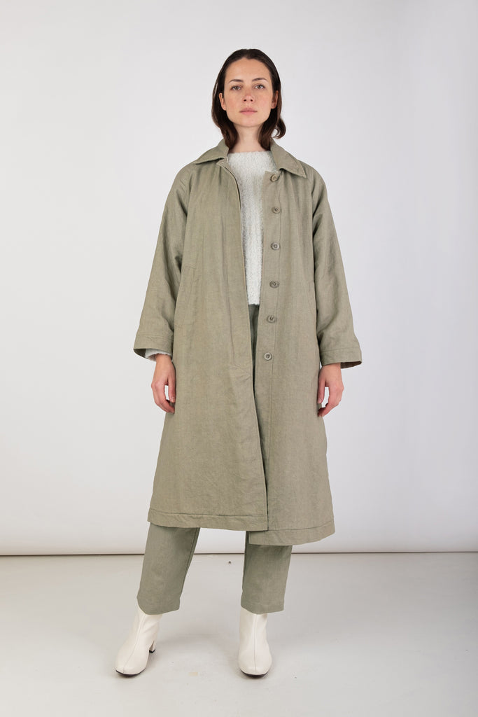 Jade A-line Sherpa Trench