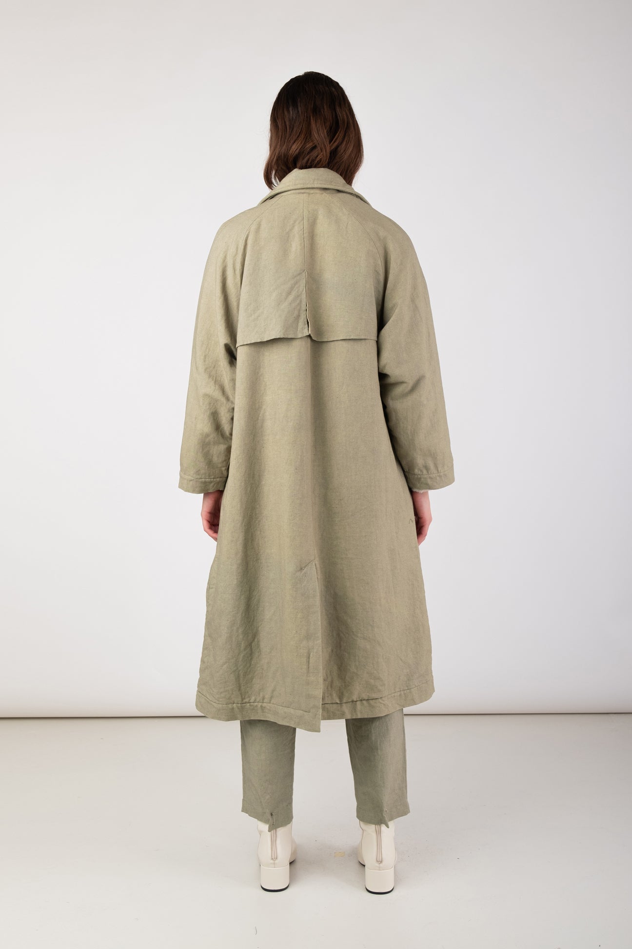 Jade A-line Sherpa Trench
