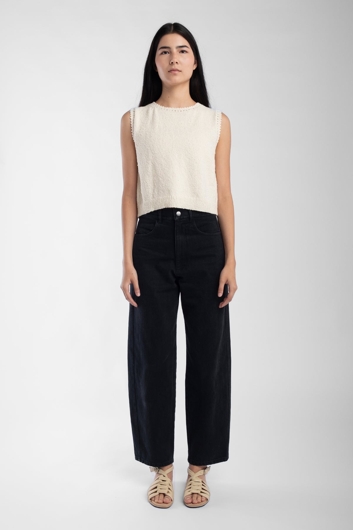 Cream Boucle Tank – Micaela Greg
