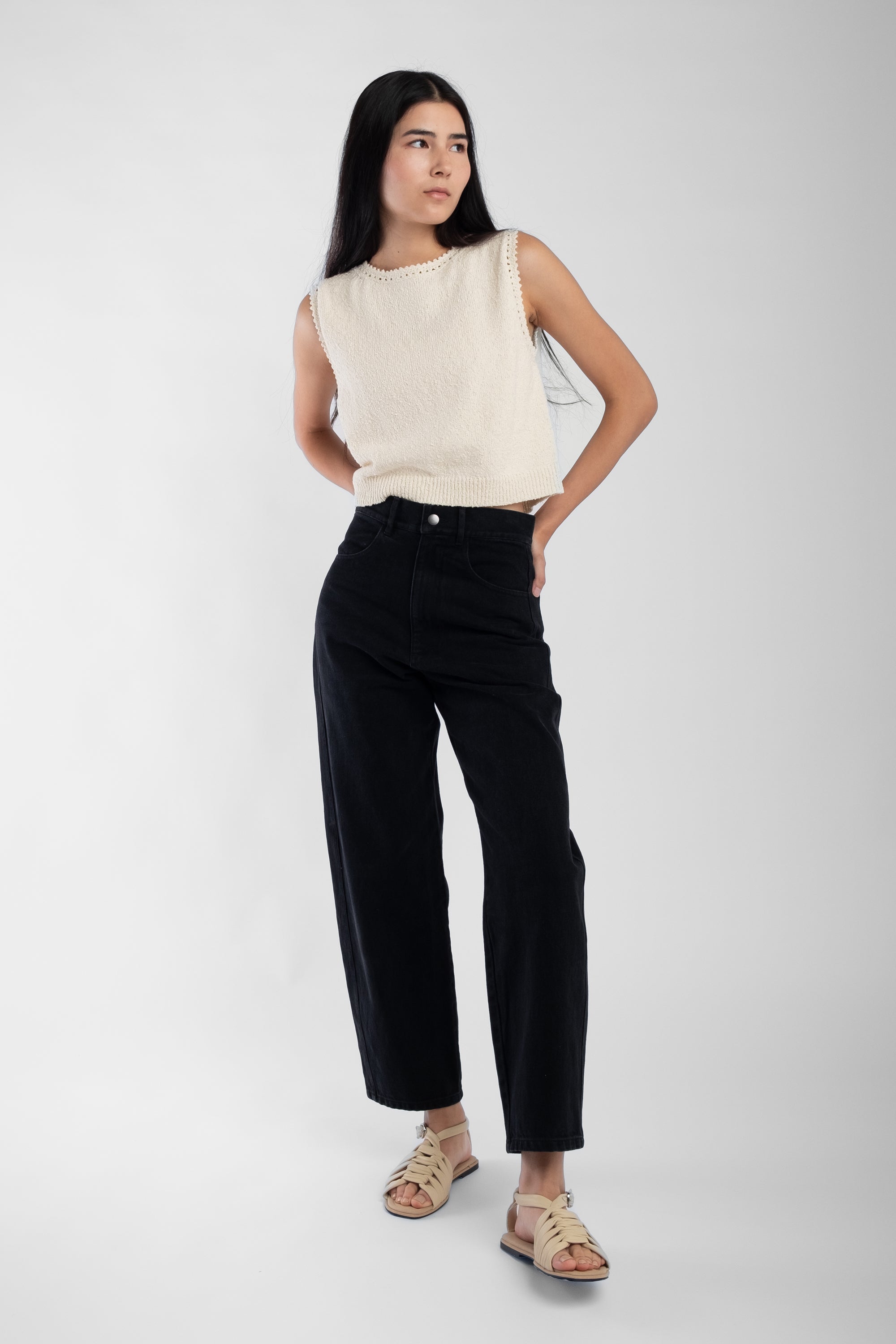Faded Black Panel Jean – Micaela Greg