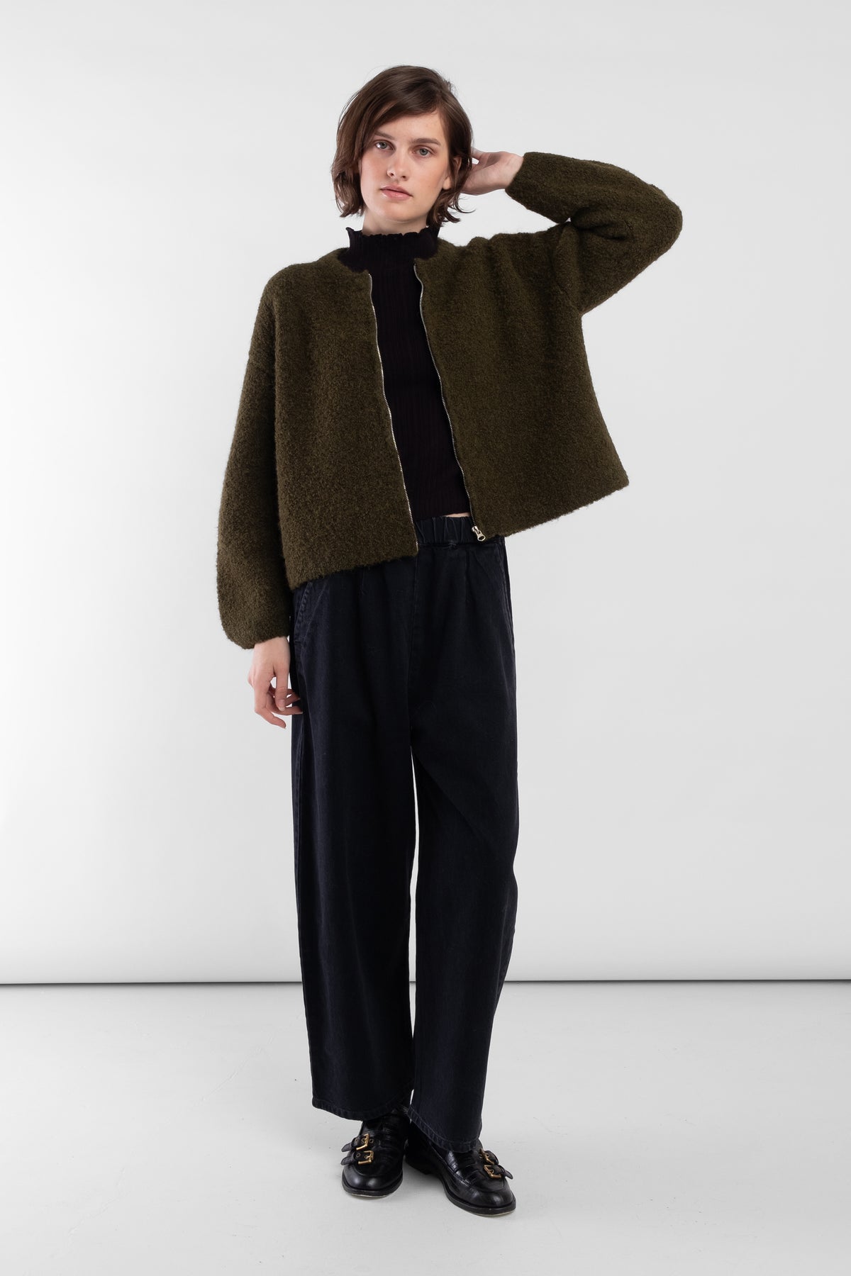 Faded Black Barrel Pant
