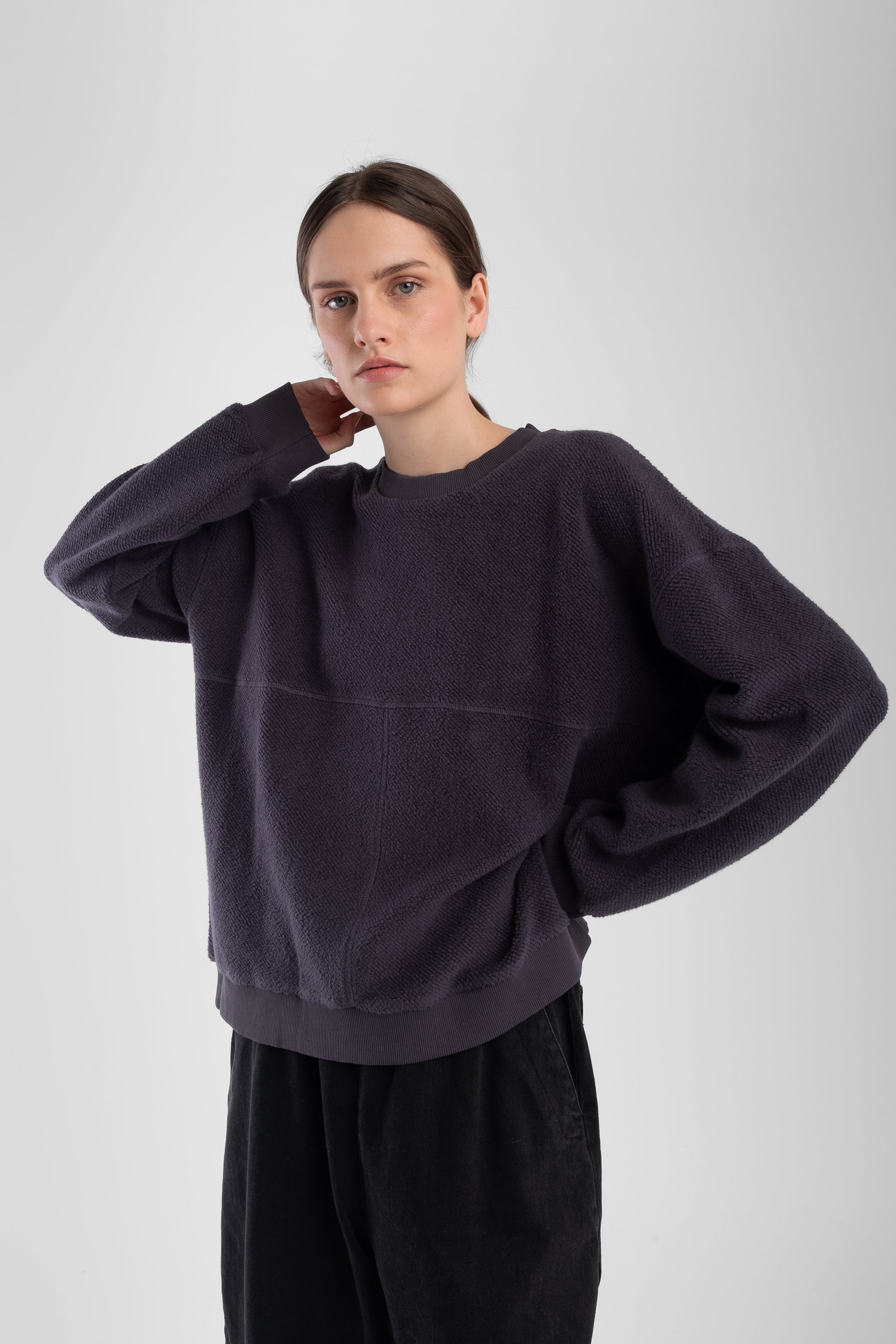 Midnight Brushed Terry Sweatshirt Micaela Greg