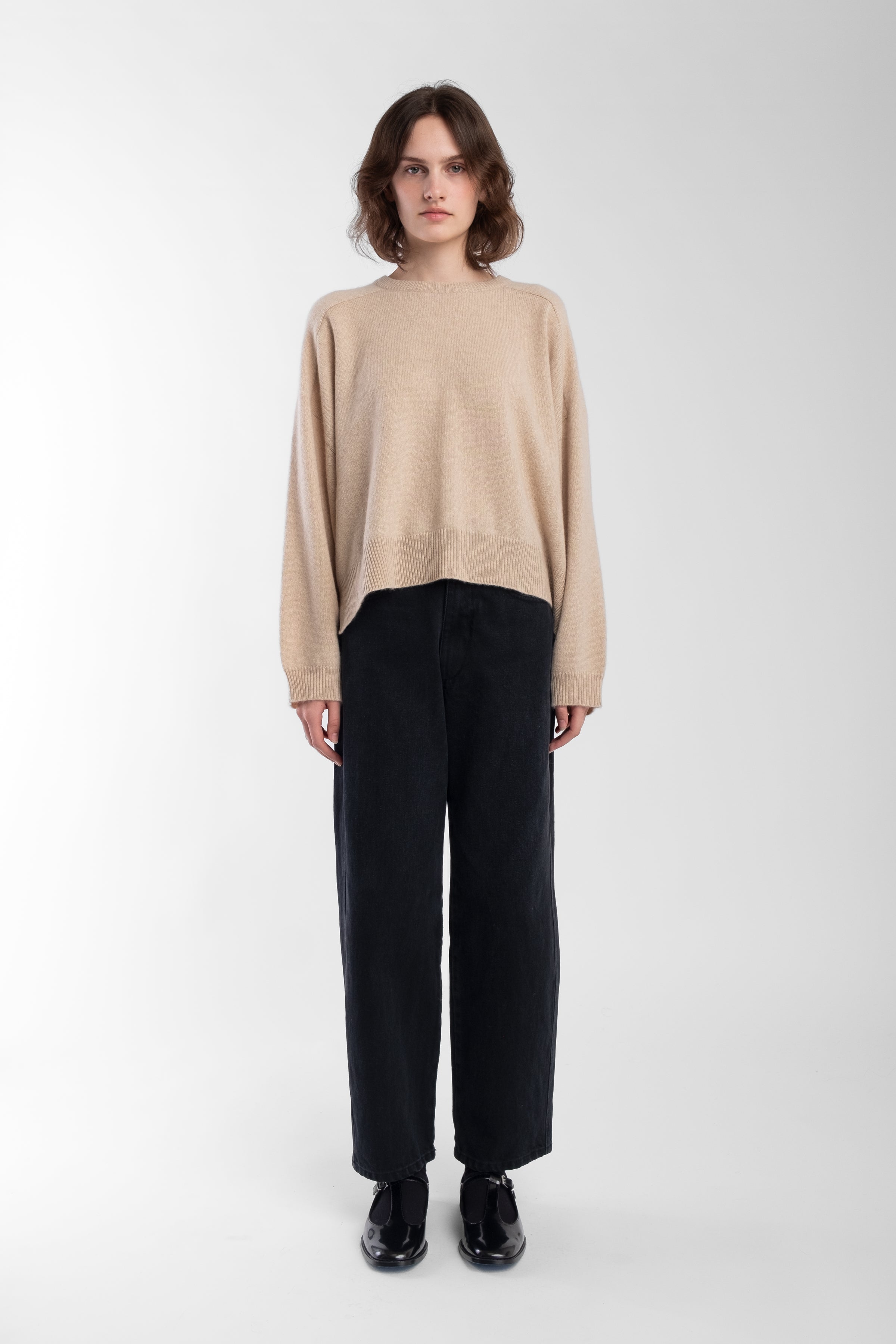 Sand Cashmere Shell Sweater – Micaela Greg