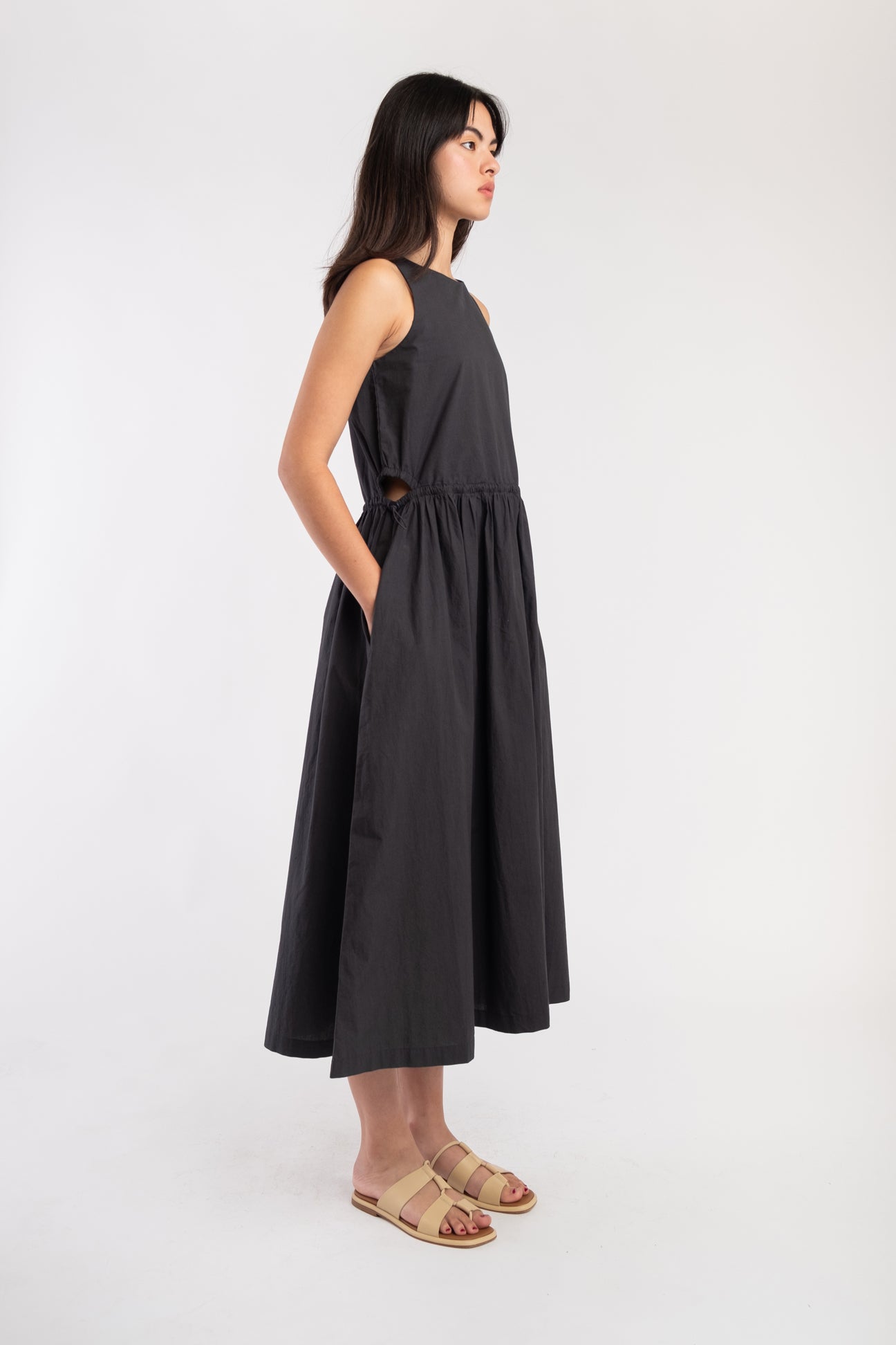 Faded Black Cinch Dress