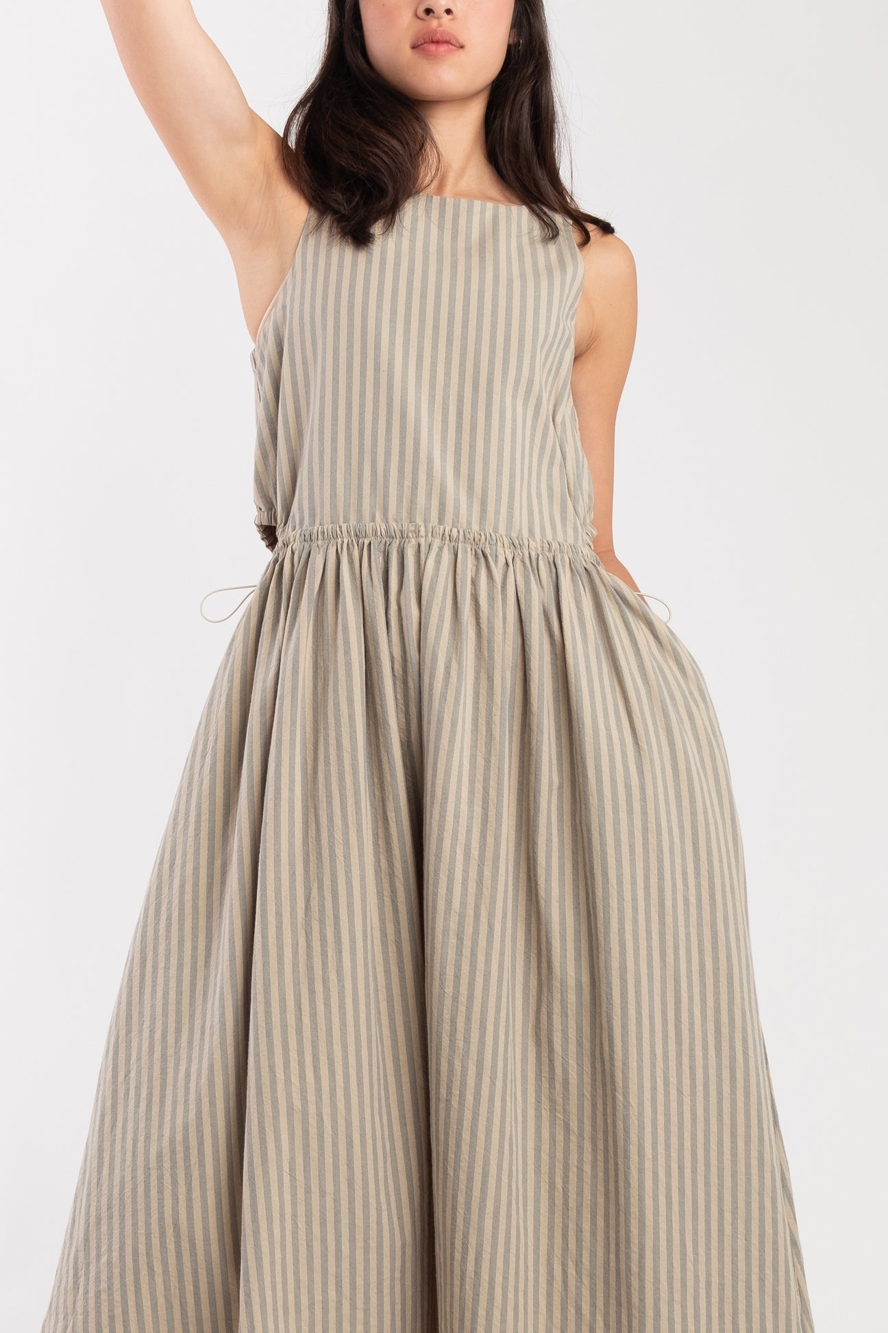 Muted Stripe Cinch Dress