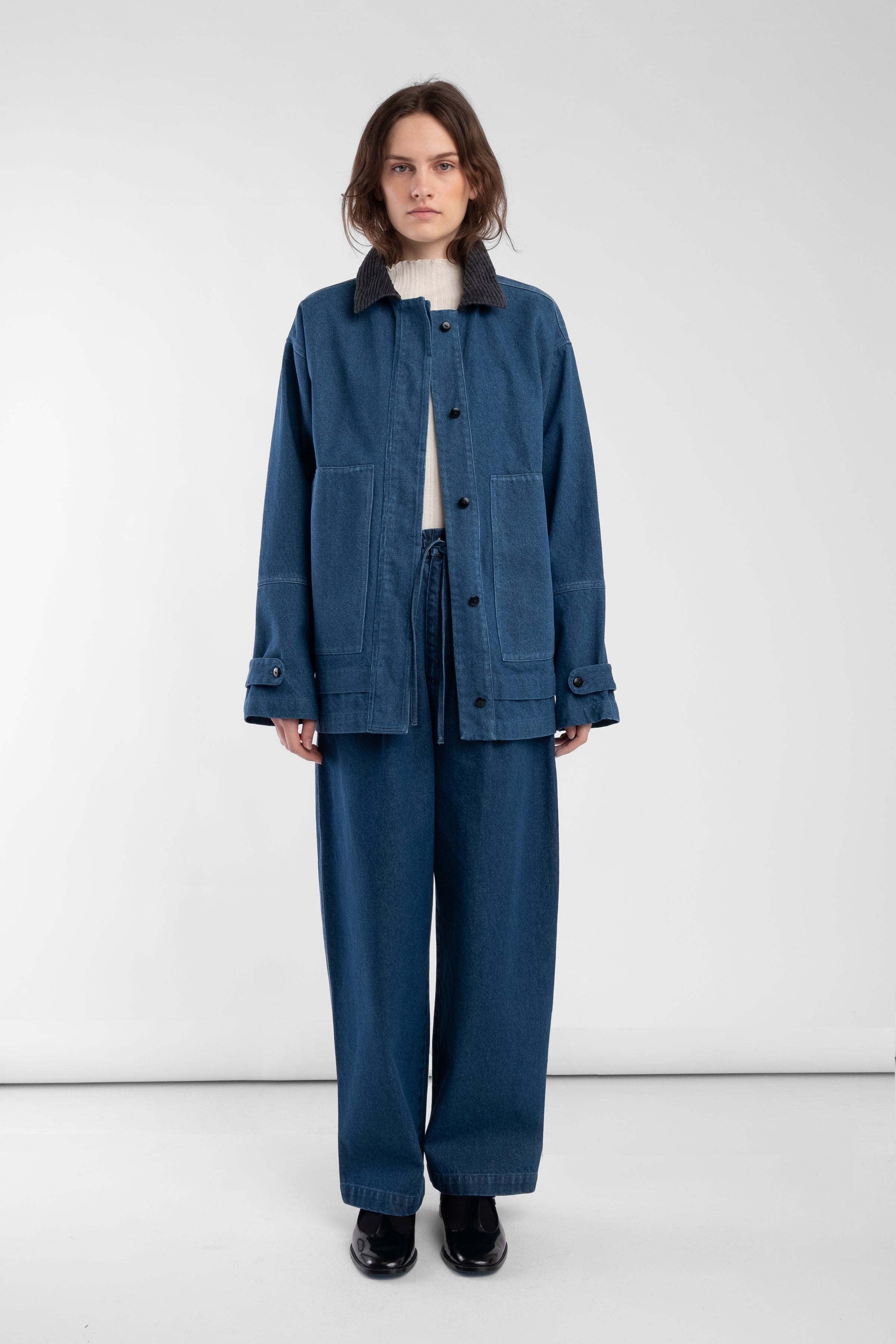 Vintage Blue Field Jacket – Micaela Greg