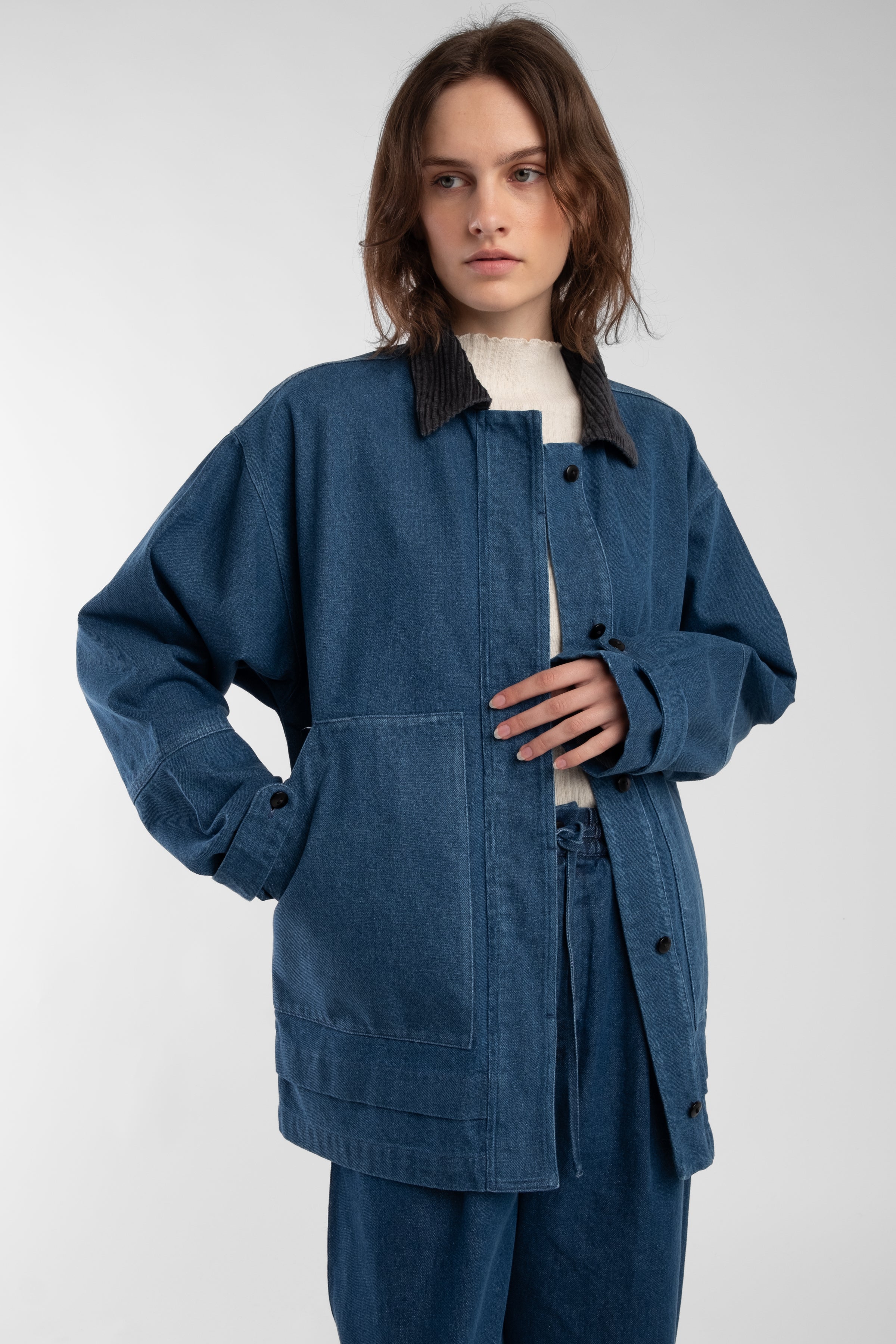 Vintage Blue Field Jacket – Micaela Greg