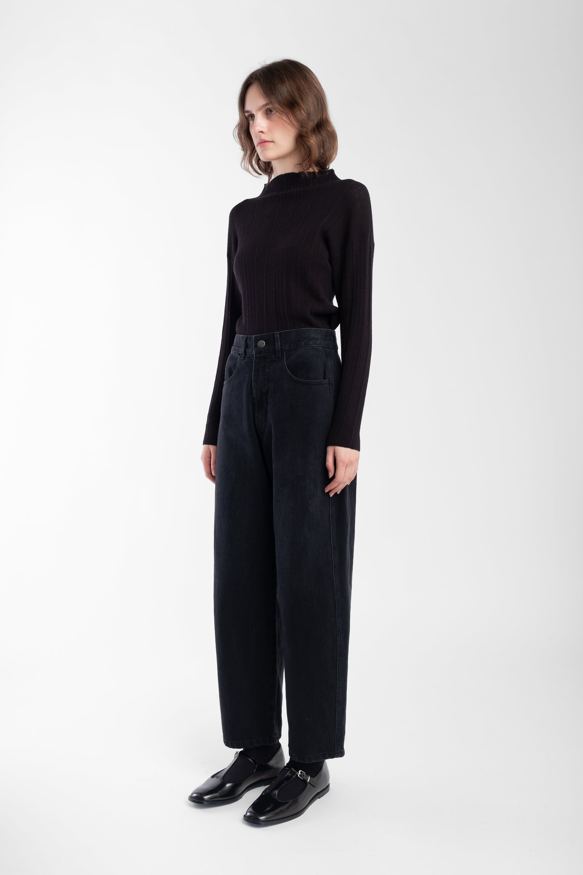 Black Isla Rib Top