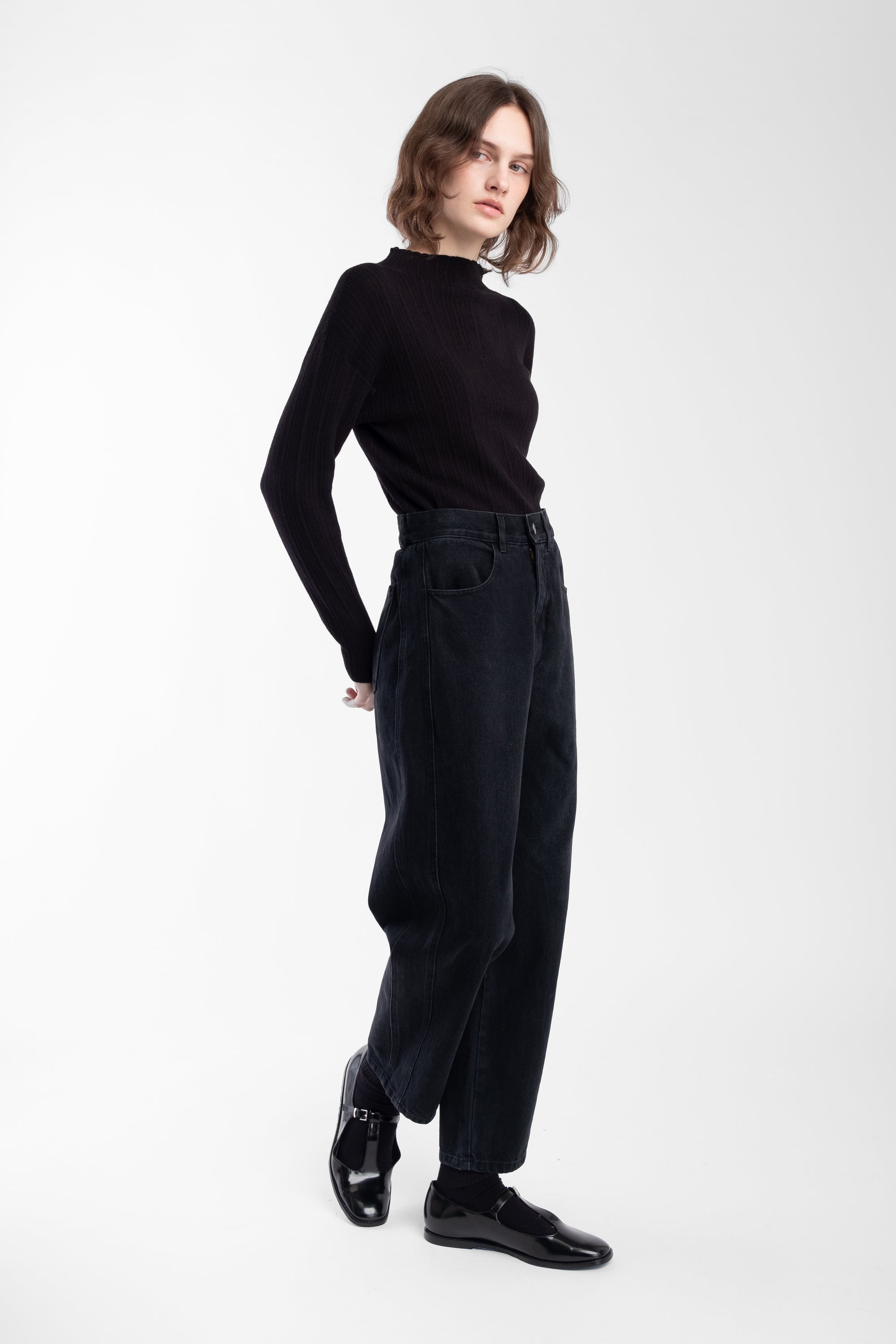 Black Isla Rib Top