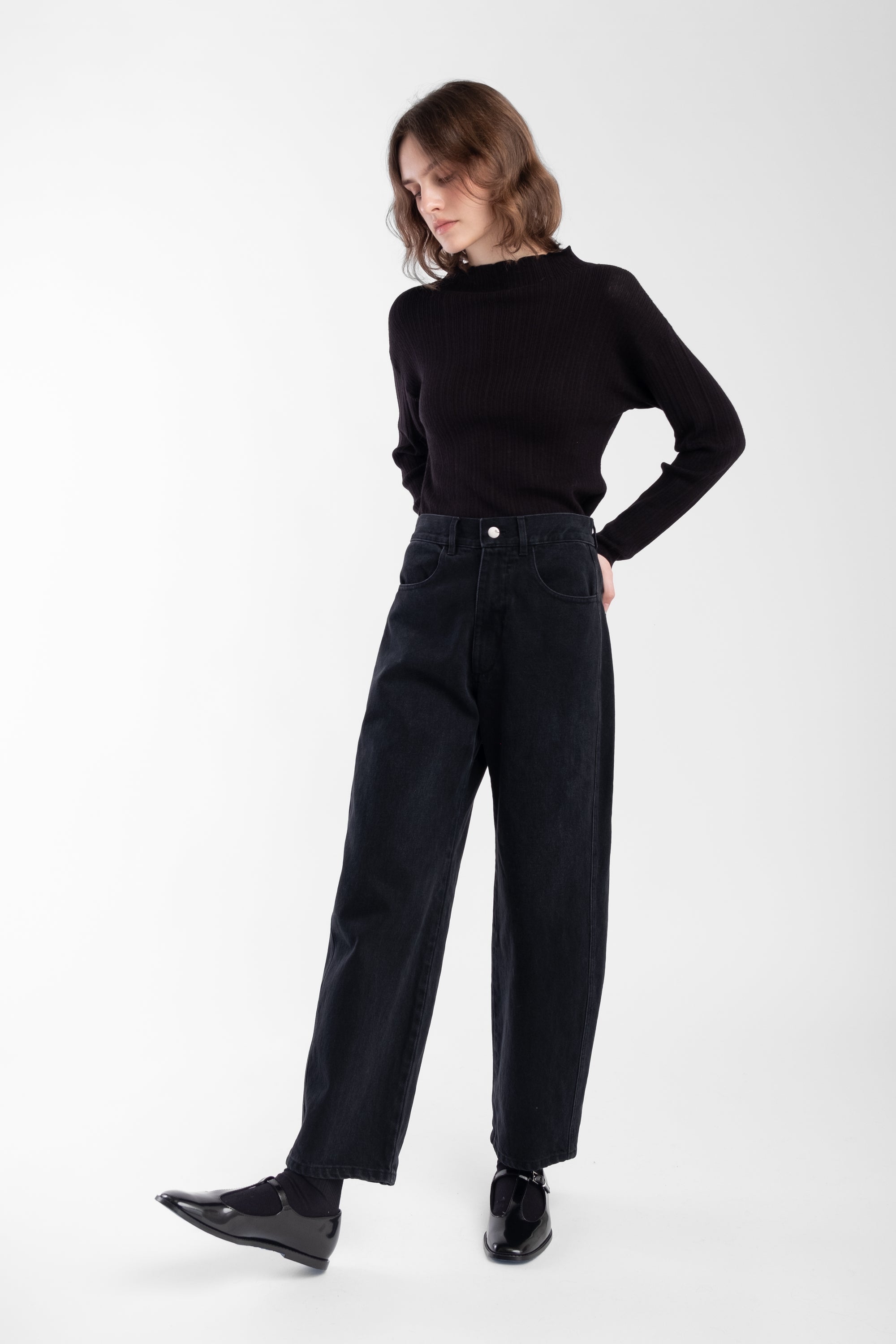 Black Isla Rib Top