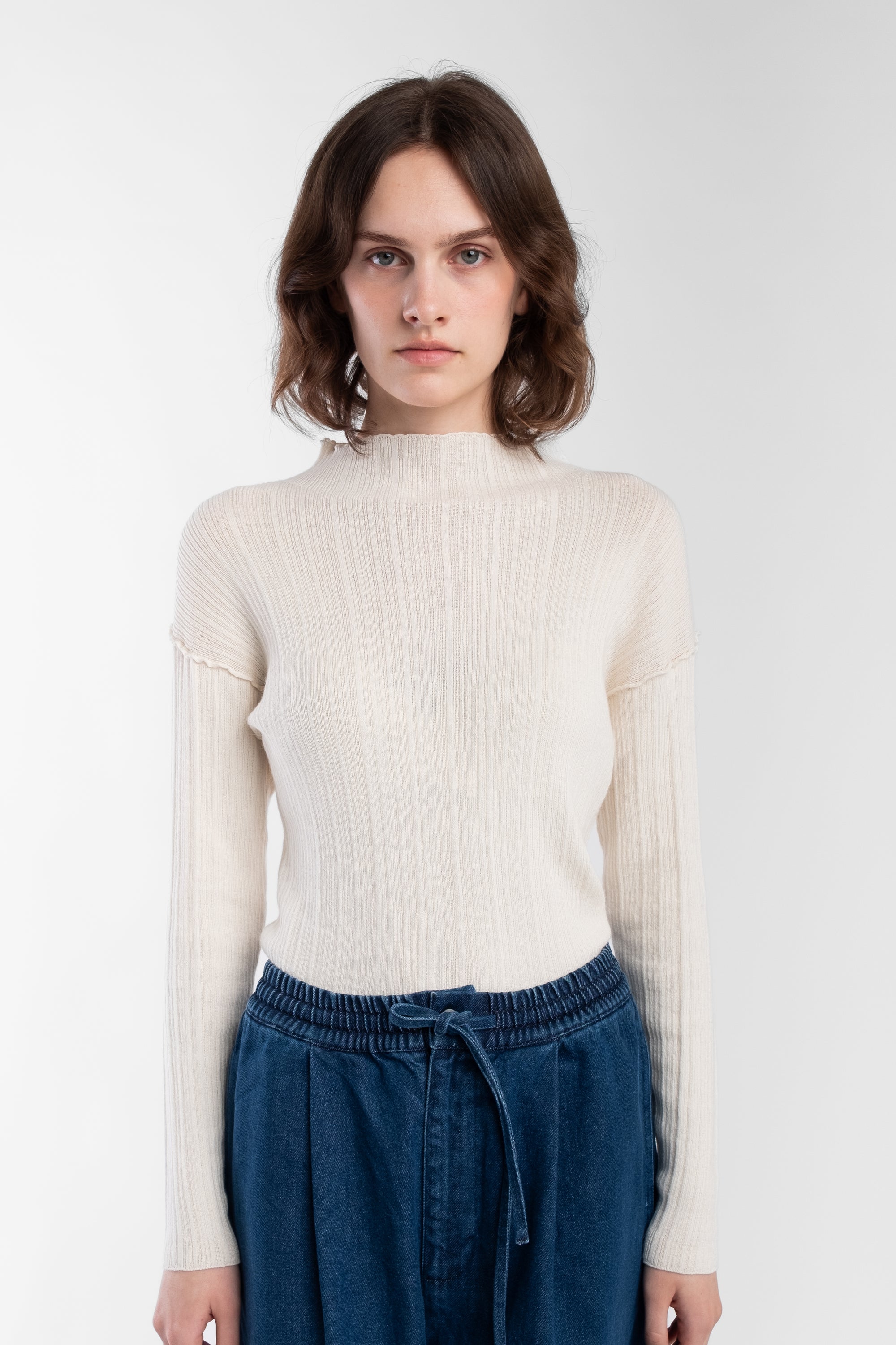 Cream Isla Rib Top