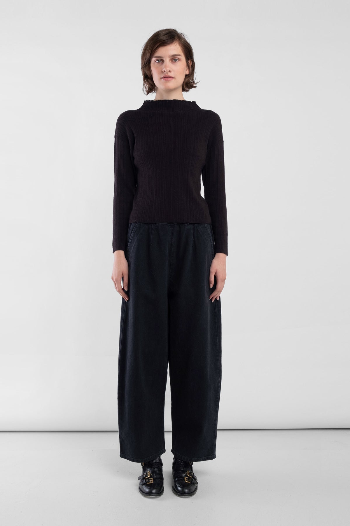 Black Isla Rib Top