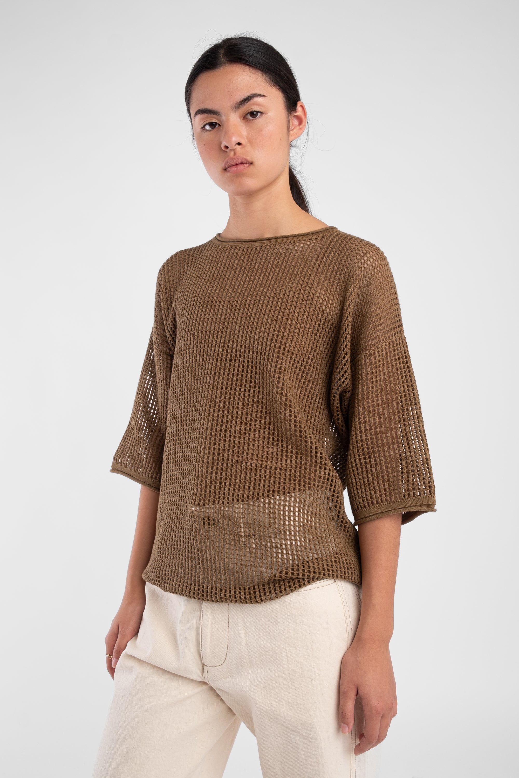 Umber Lattice Tee