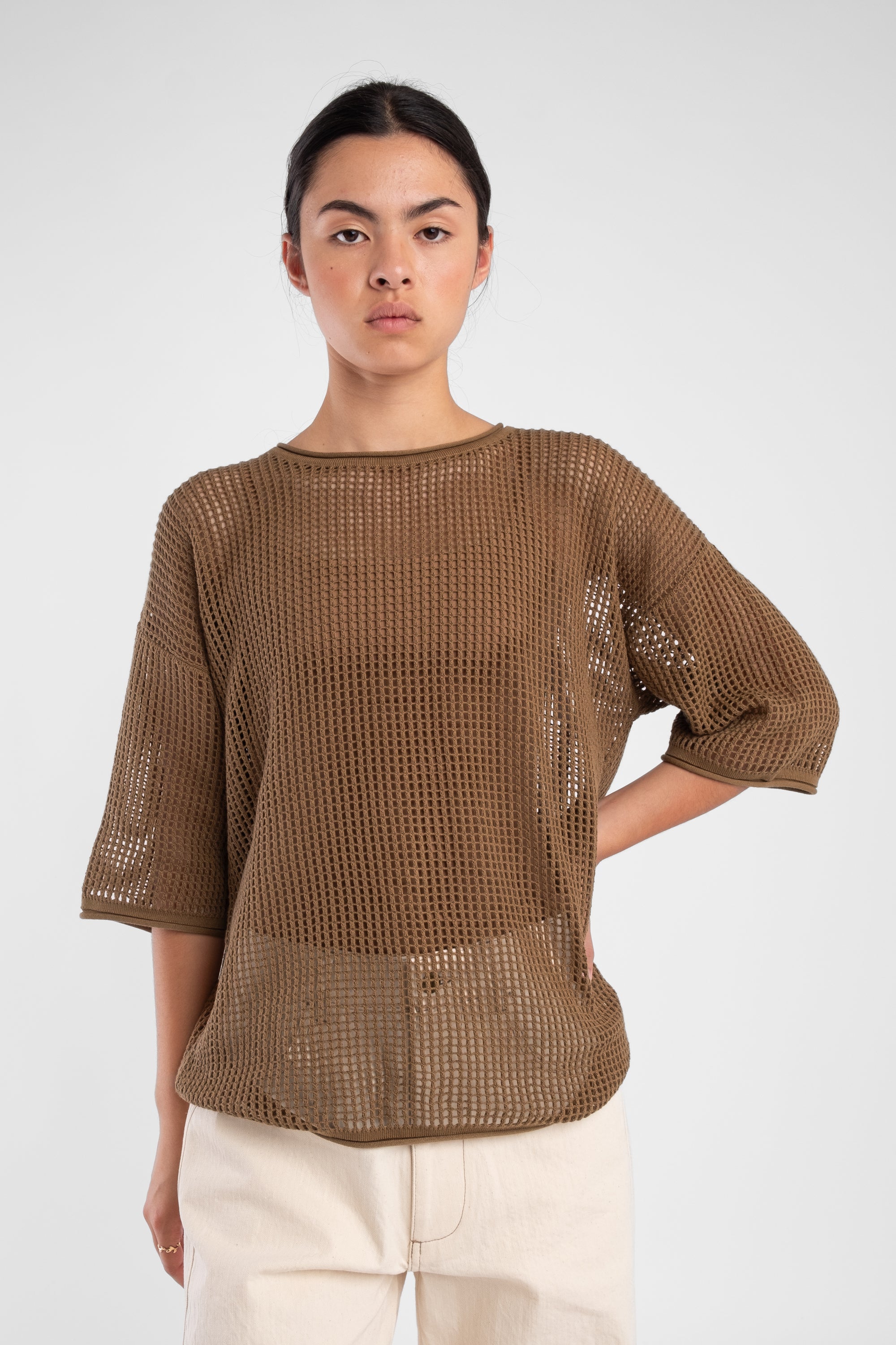 Umber Lattice Tee