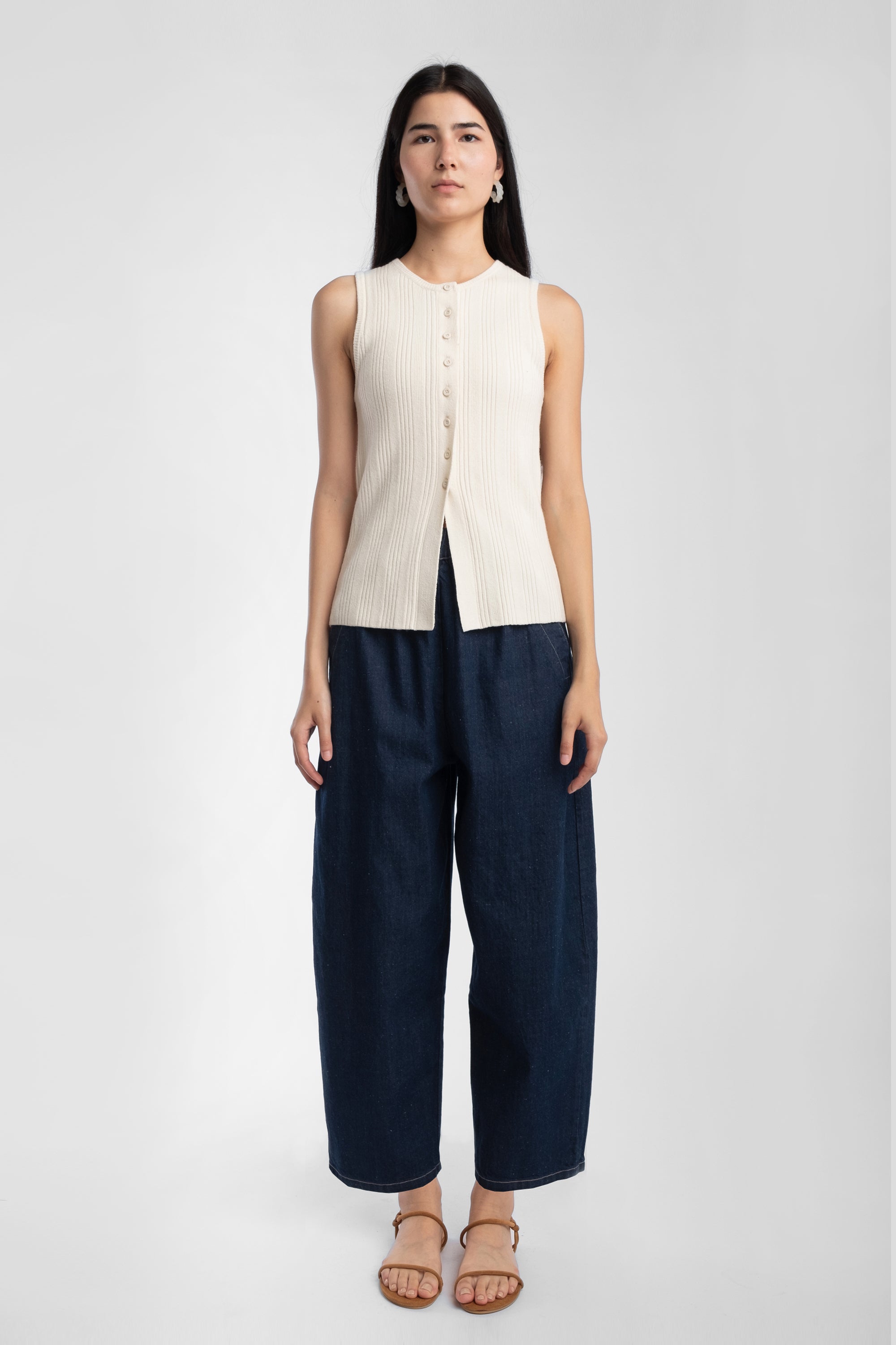 Cream Mix Rib Vest – Micaela Greg