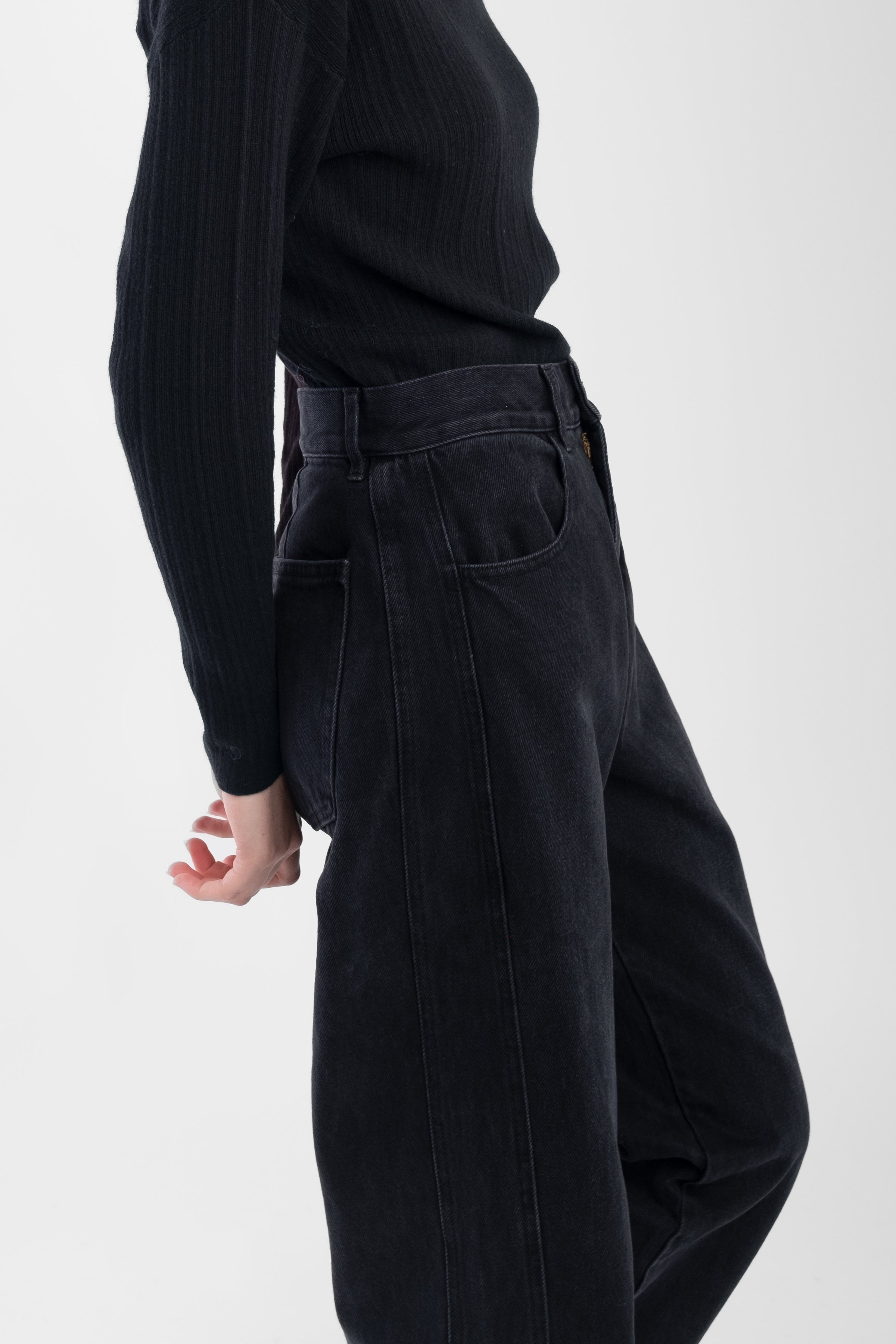 Faded Black Panel Jean – Micaela Greg
