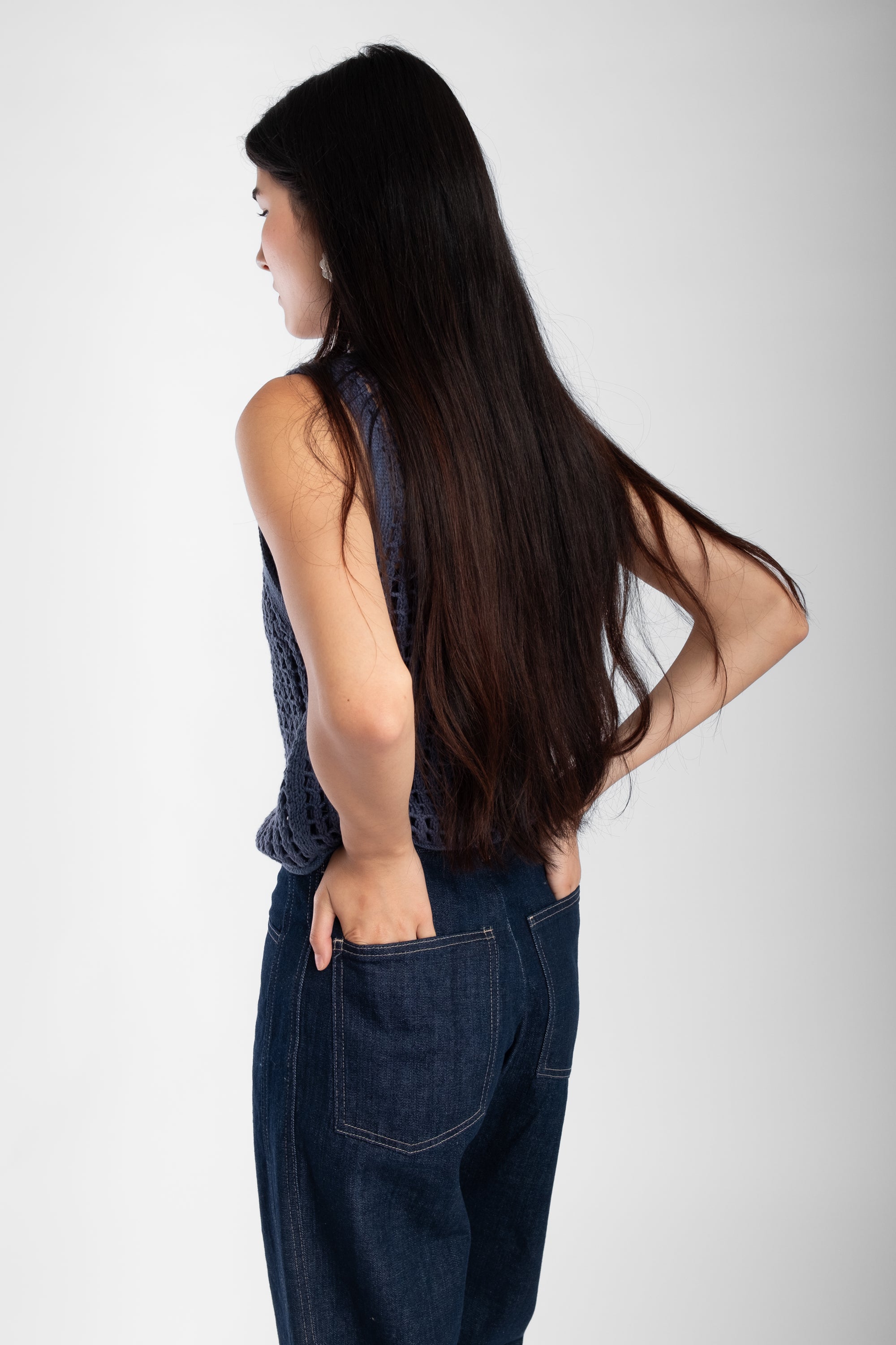 Dark Indigo Panel Jean – Micaela Greg