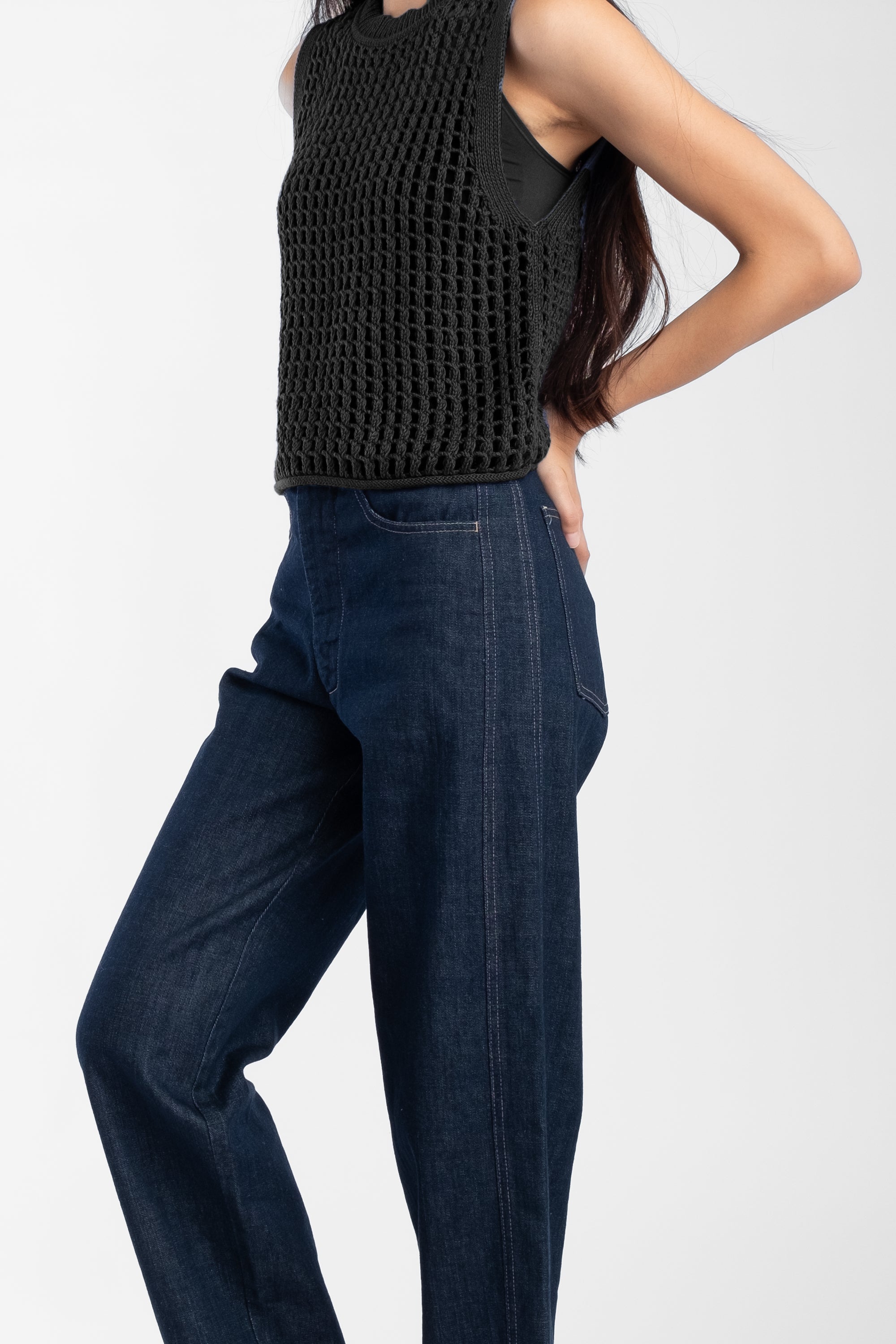 Dark Indigo Panel Jean – Micaela Greg