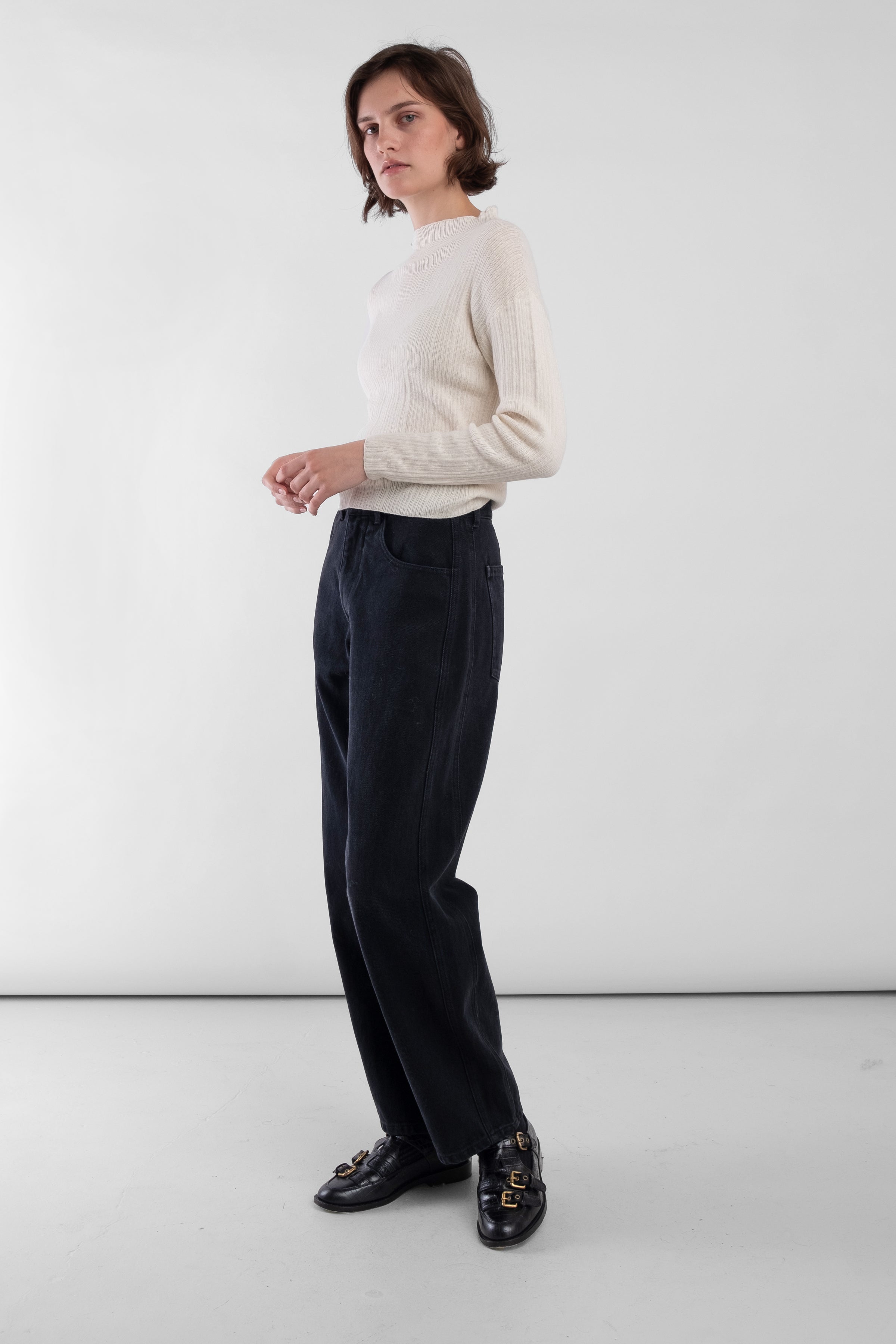 Faded Black Panel Jean – Micaela Greg