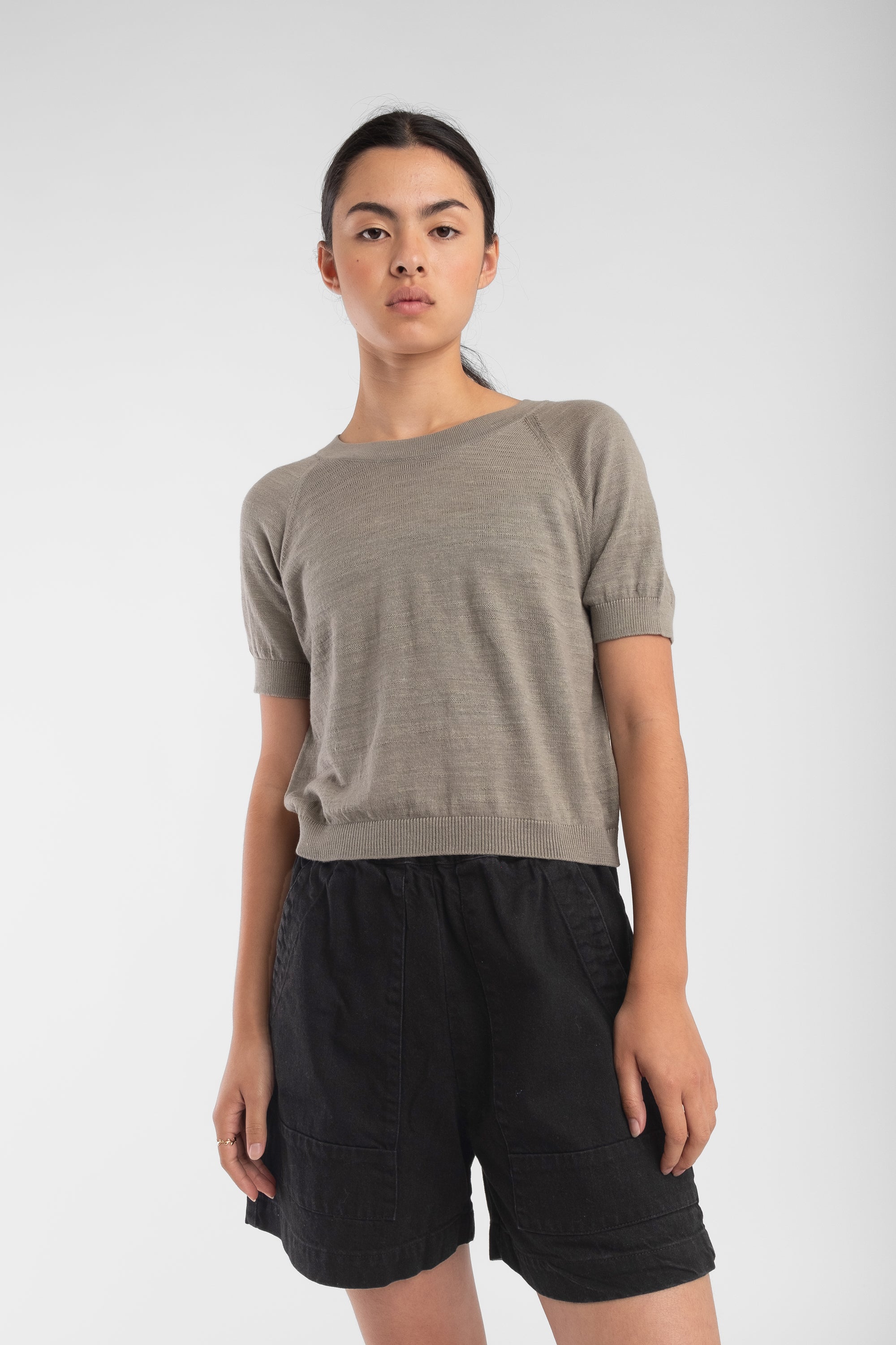 Fog Green Raglan Tee