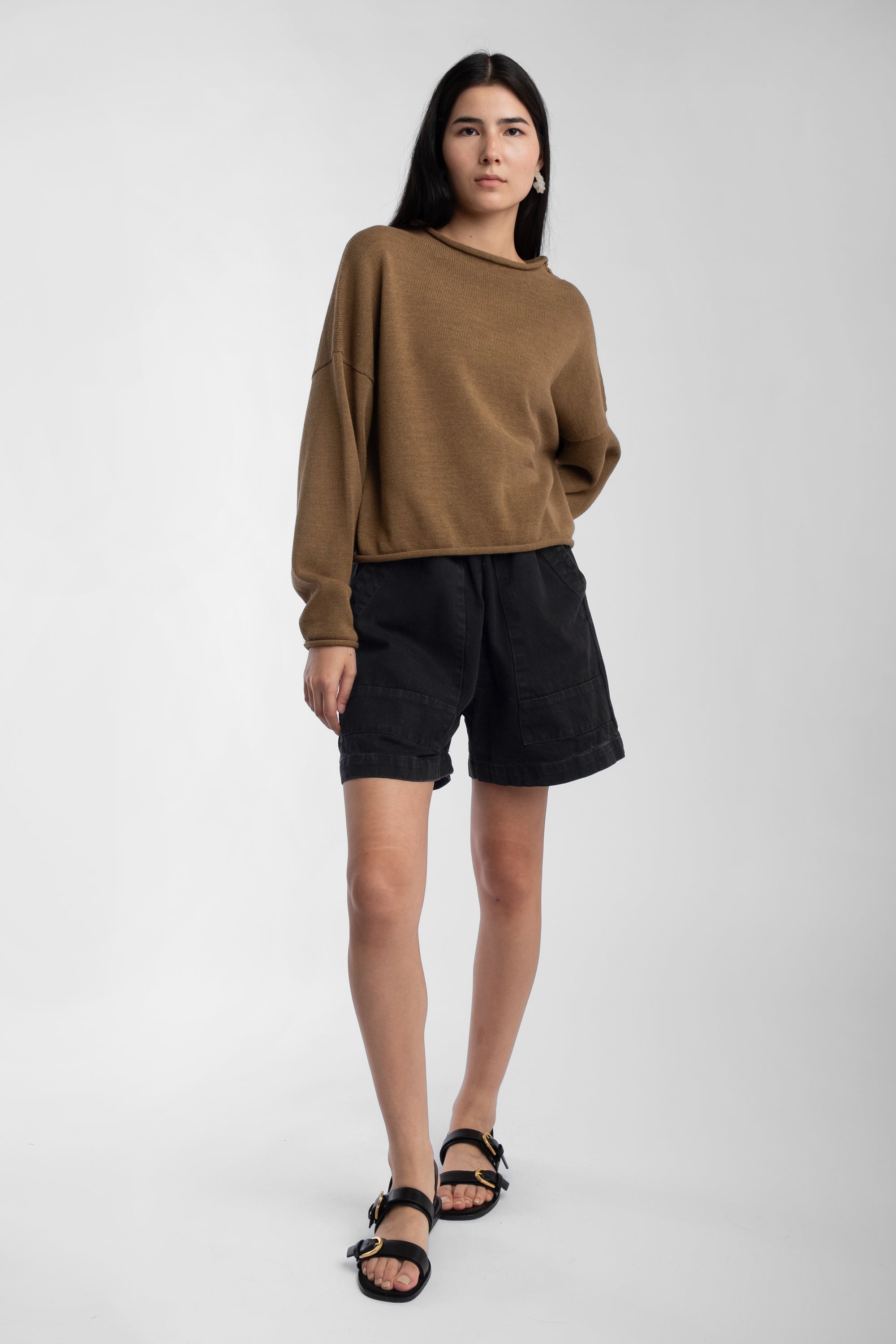 Umber Rolled Sweater