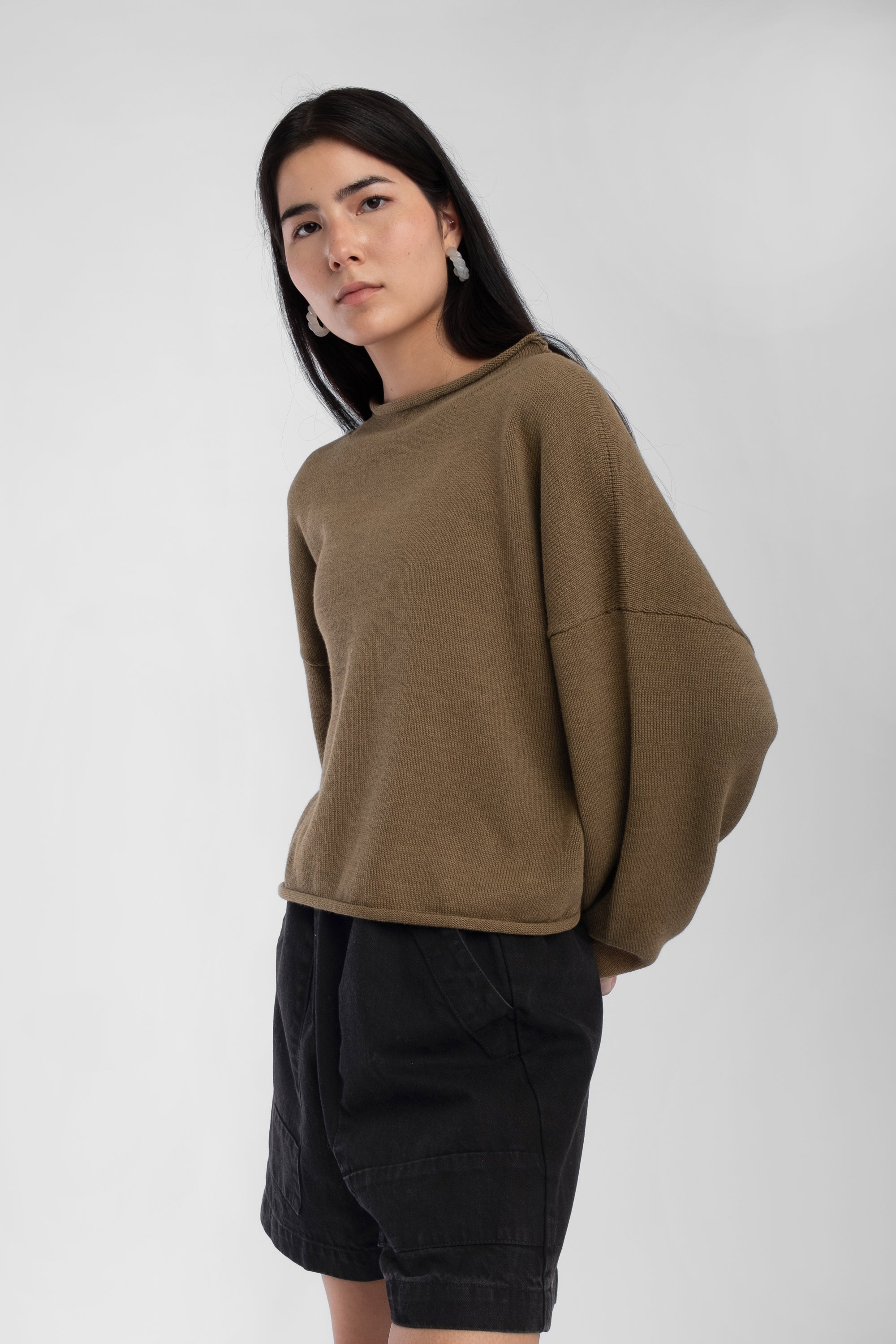 Umber Rolled Sweater