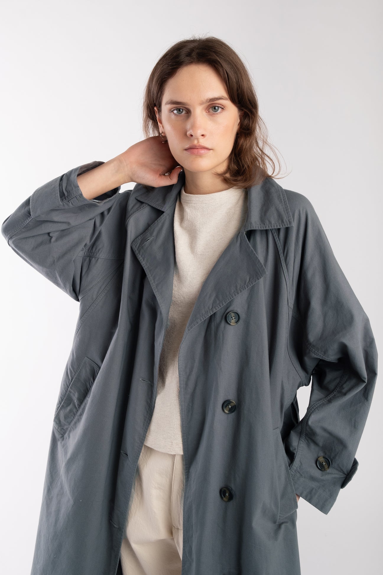 Mineral Green Seamed Trench – Micaela Greg