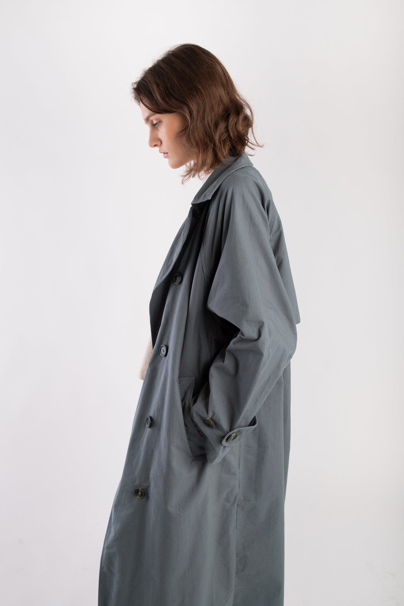 Mineral Green Seamed Trench – Micaela Greg
