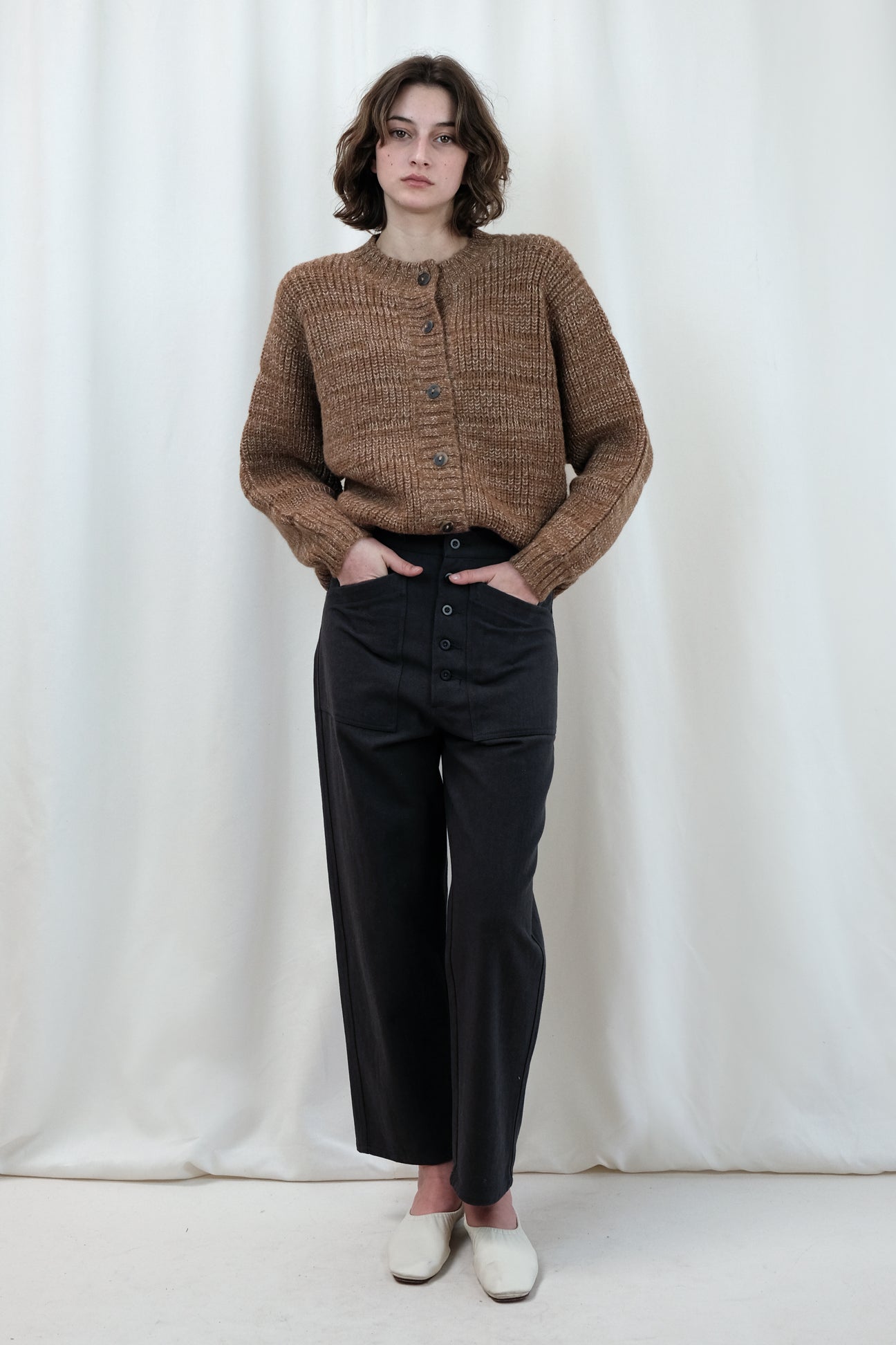 Heather Grey Kai Cardigan - Sample