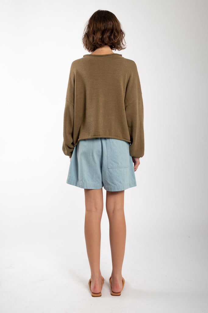 Umber Rolled Sweater
